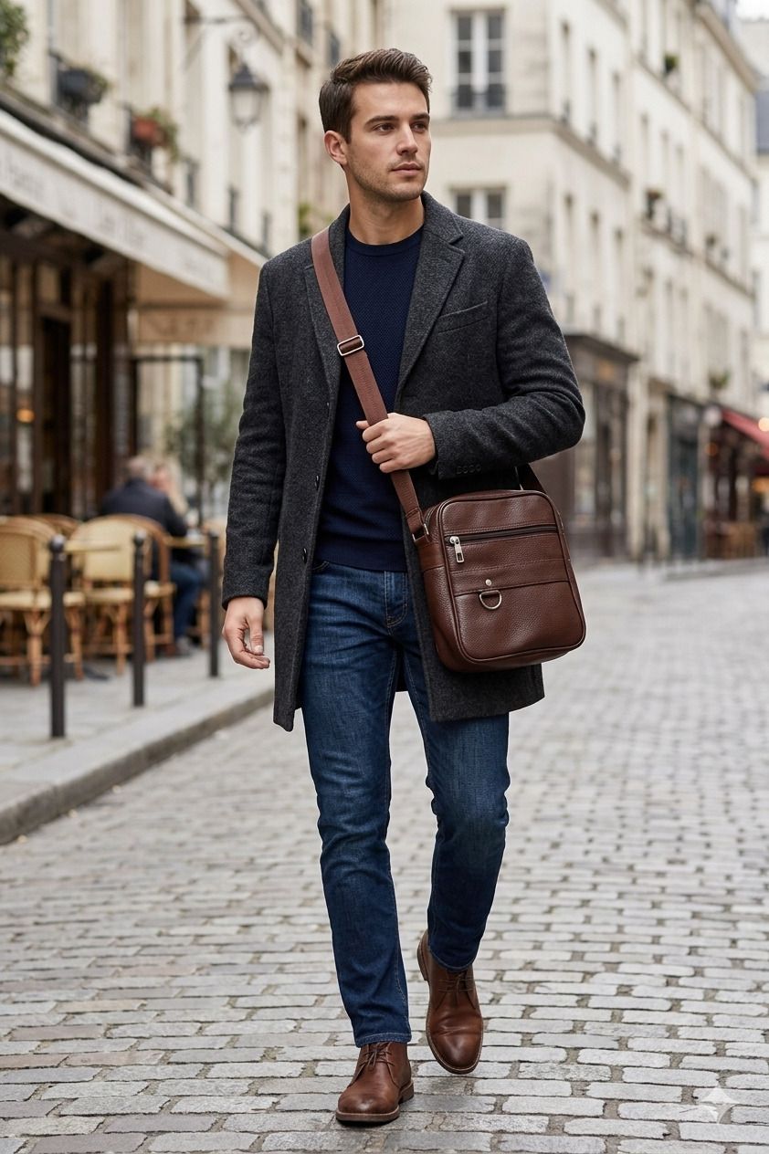Men Brown Messenger Bag-image-45
