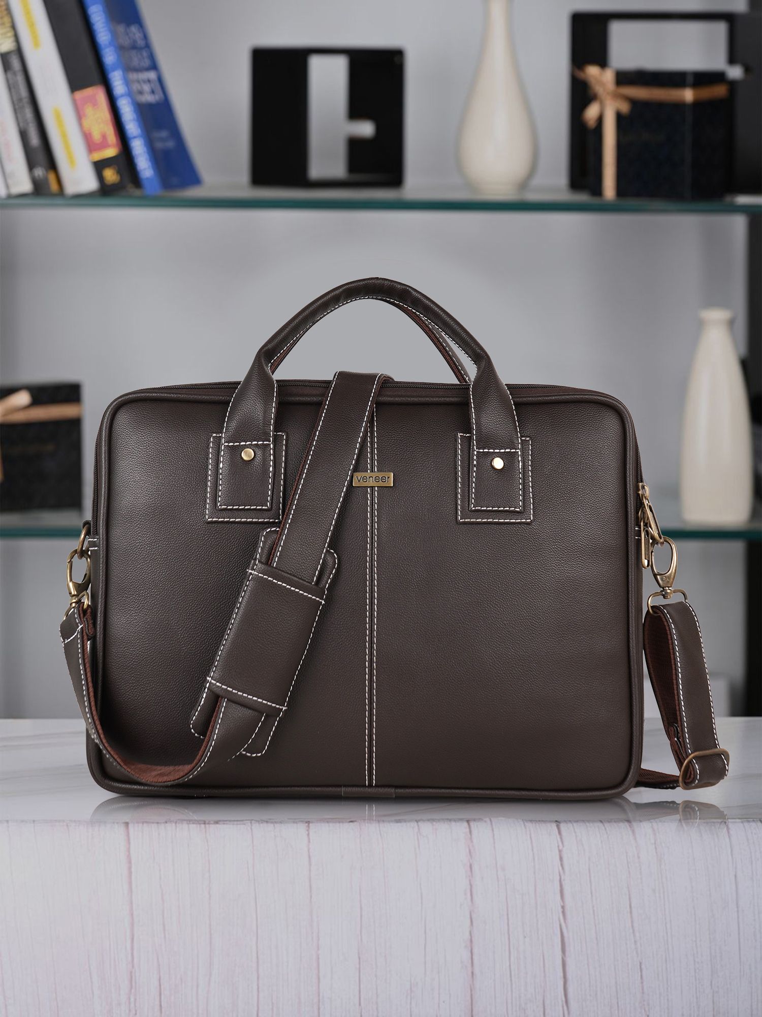 veneer Men Brown Messenger Bag-picture-16