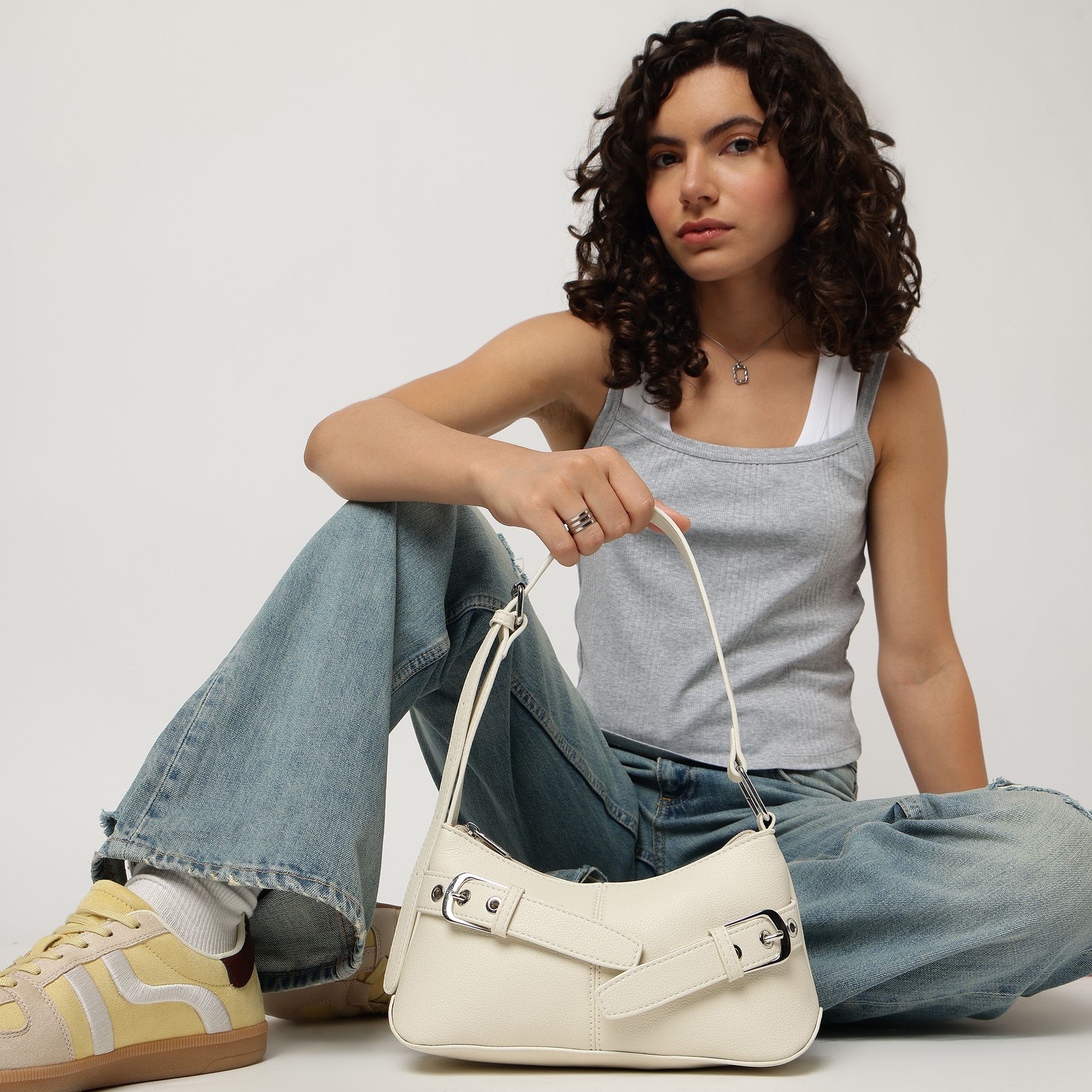 fastrack Women White Shoulder Bag-picture-1