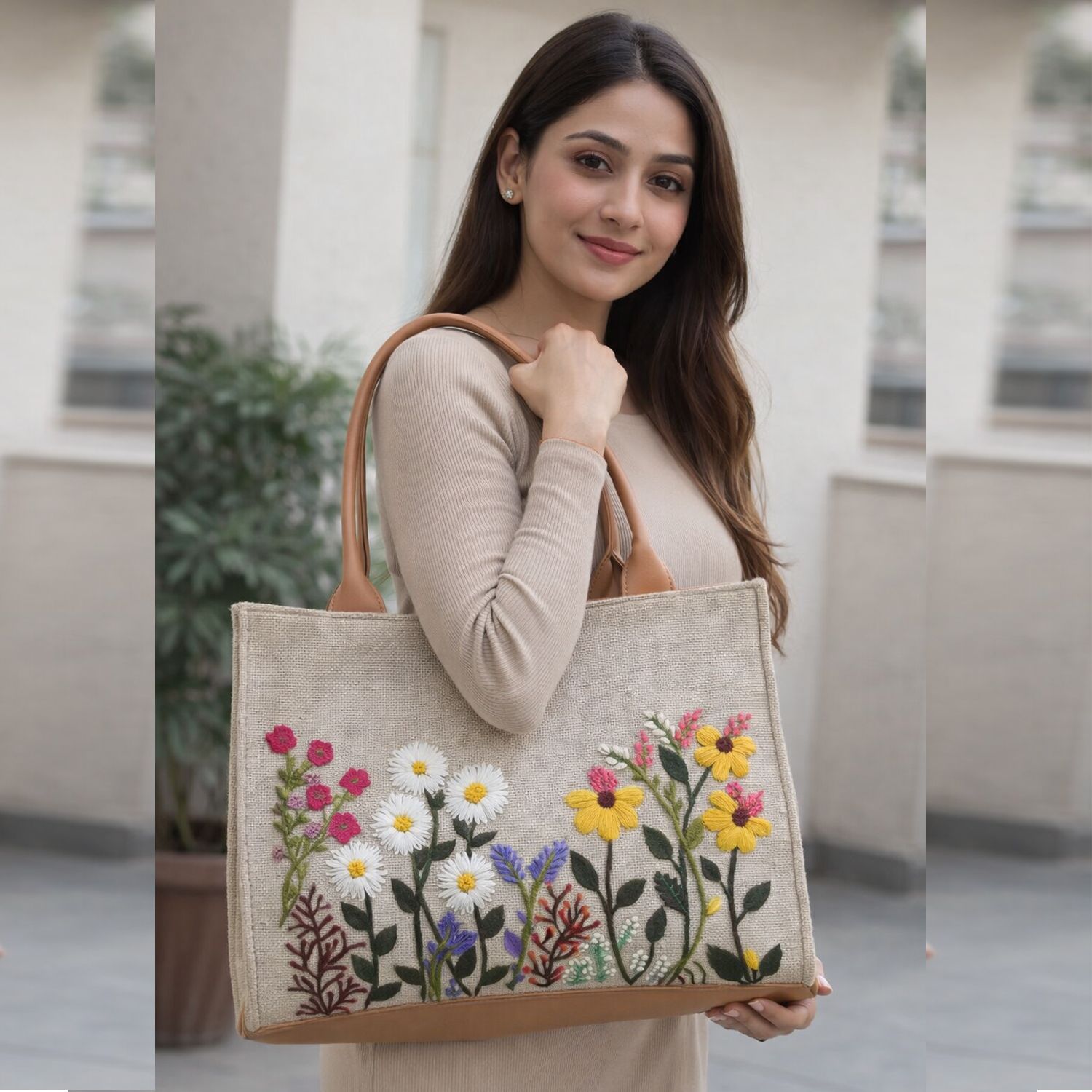 Women Beige Tote-image-33
