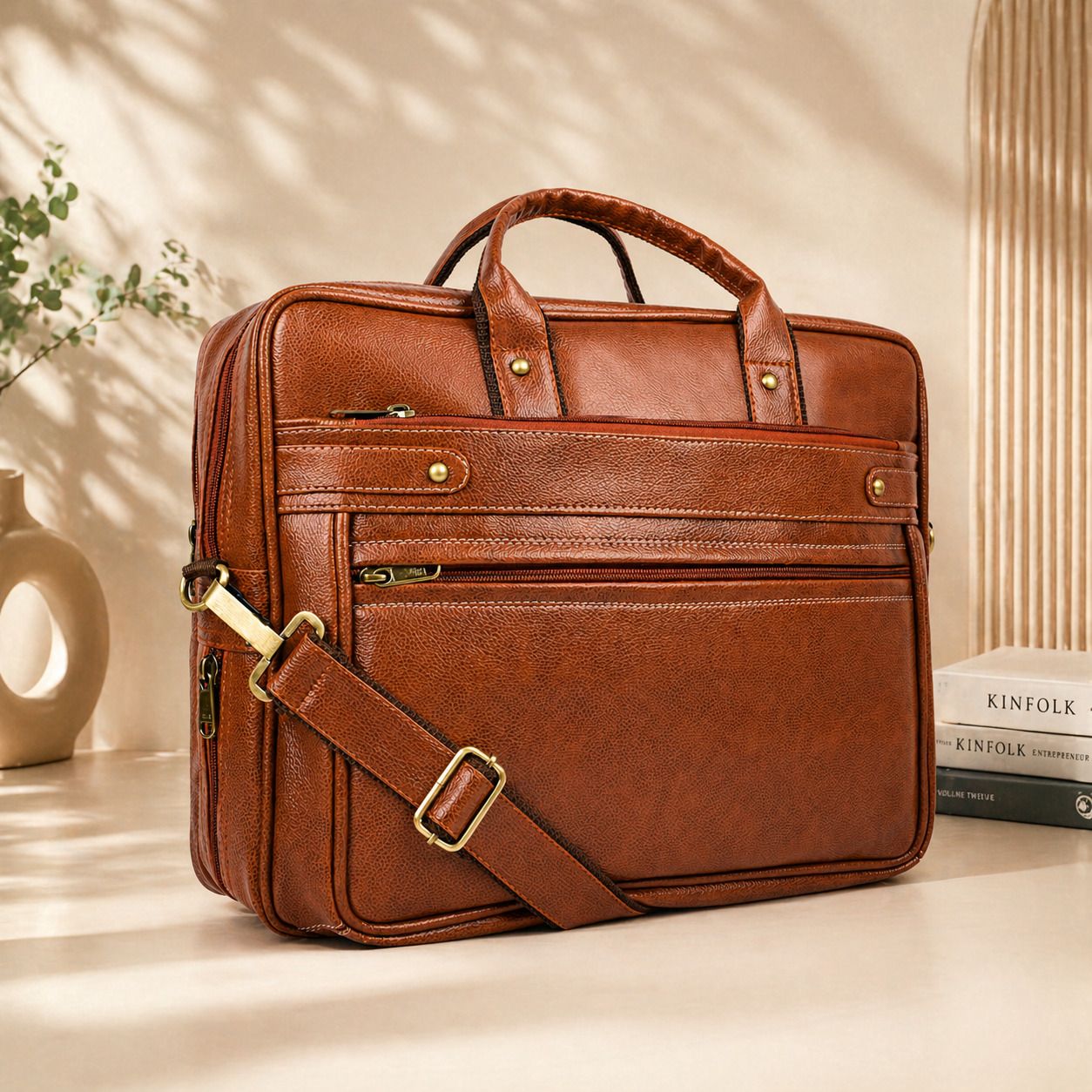 samtroh Men Tan Messenger Bag-picture-37