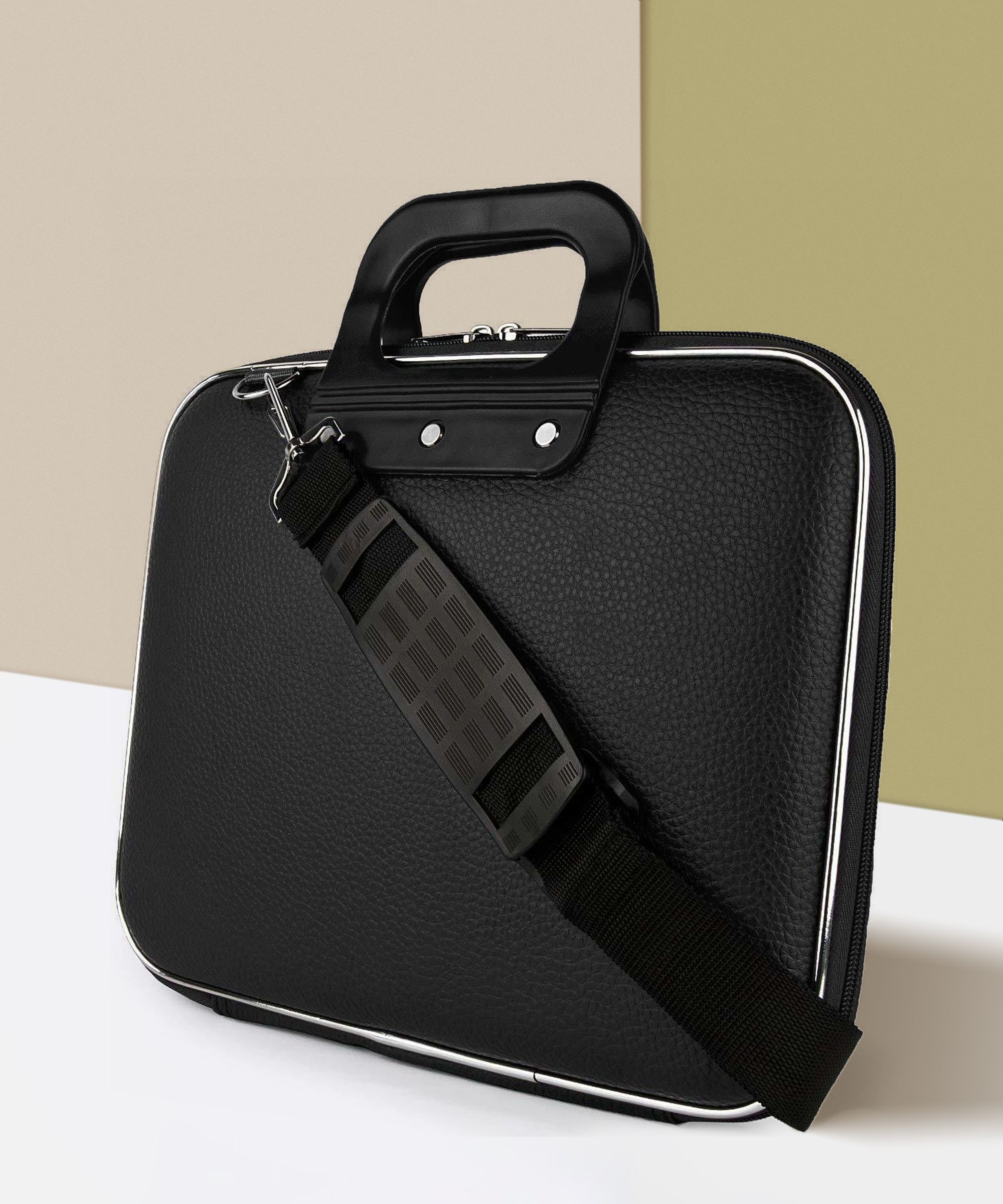 Men Black Messenger Bag - Regular Size-image-45