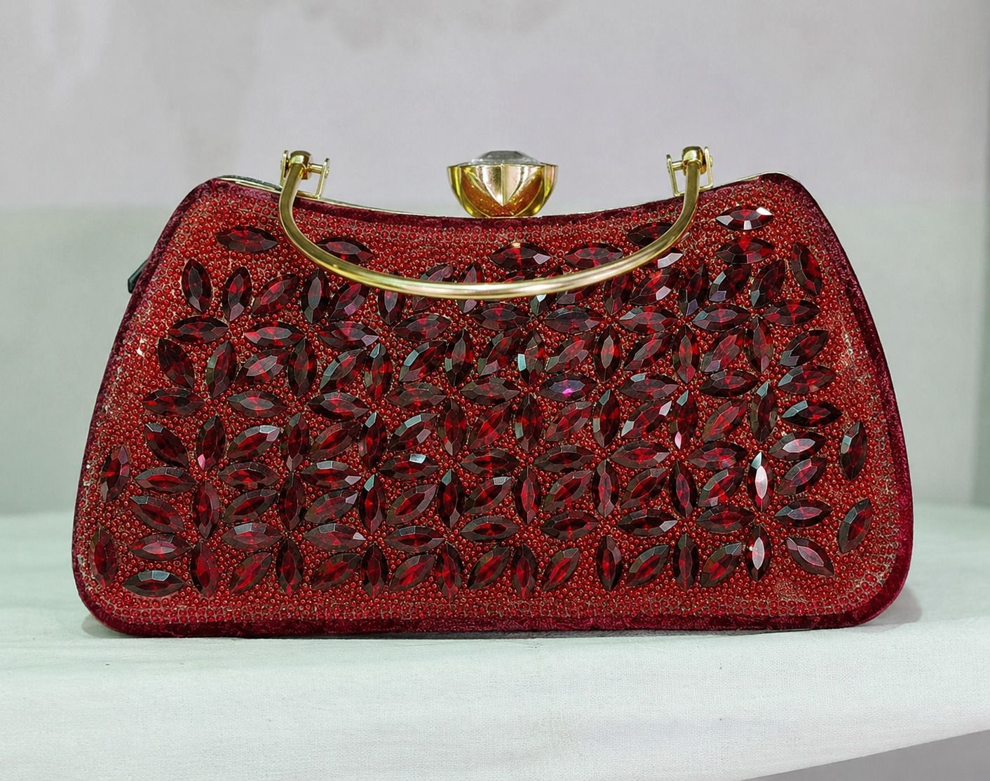 Party Maroon Clutch-image-6