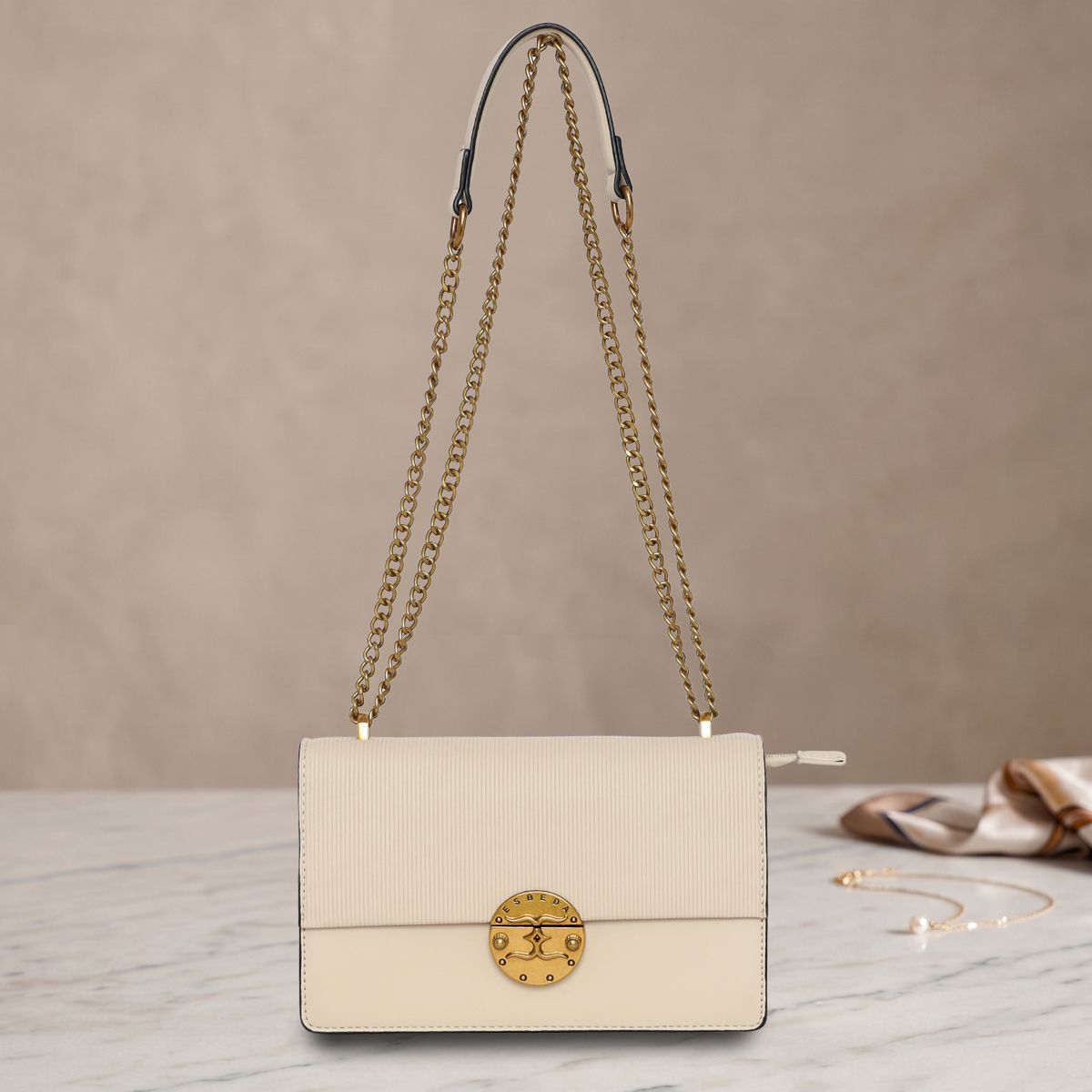 esbeda Women Beige Shoulder Bag-picture-8