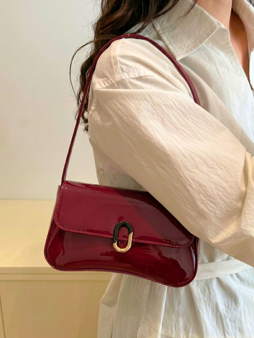 Women Maroon Shoulder Bag-image-1