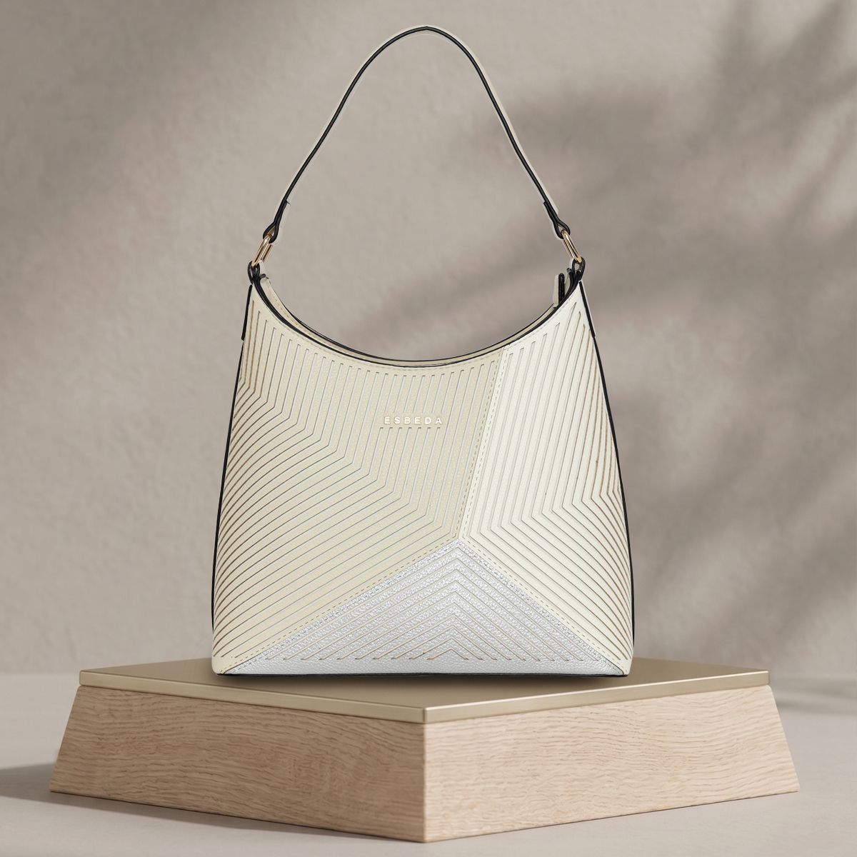 esbeda Women Beige Shoulder Bag-picture-3