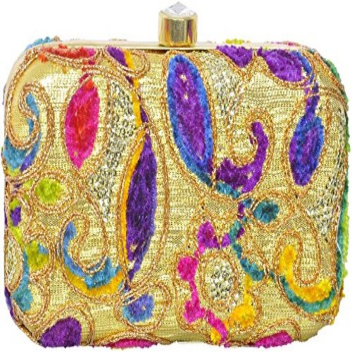 tooba handicraft Casual Multicolor Clutch-picture-43