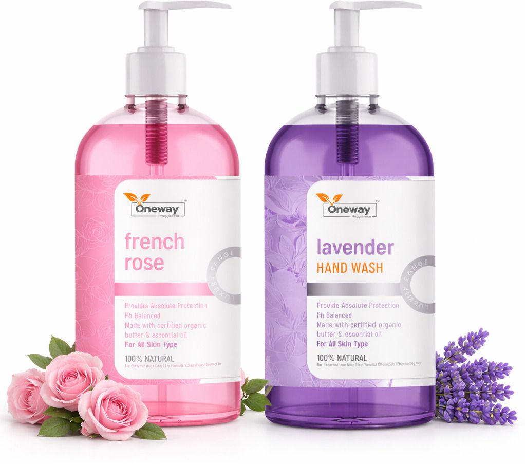French Rose & Lavender Hand Wash Combo | 100% Natural, Liquid Hand Wash Refill + Dispenser-image-34