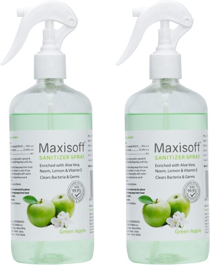 Sanitizer Spray (Green Apple) 500 ml | Aloe & Neem | Paraben Free Hand Sanitizer-image-15