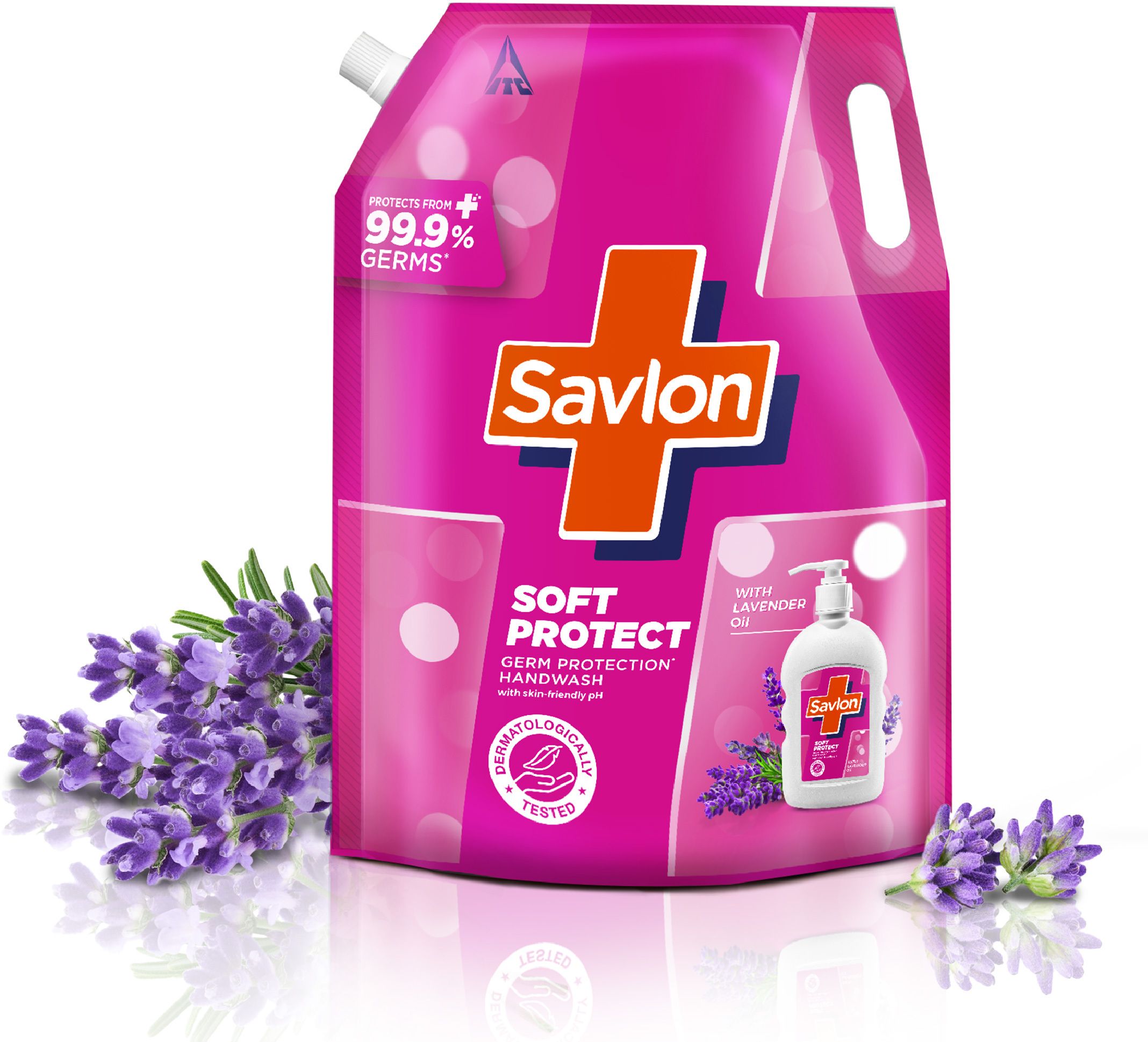 Soft Protect Handwash with Lavender Oil, Skin Friendly pH, Hand Wash Refill Hand Wash