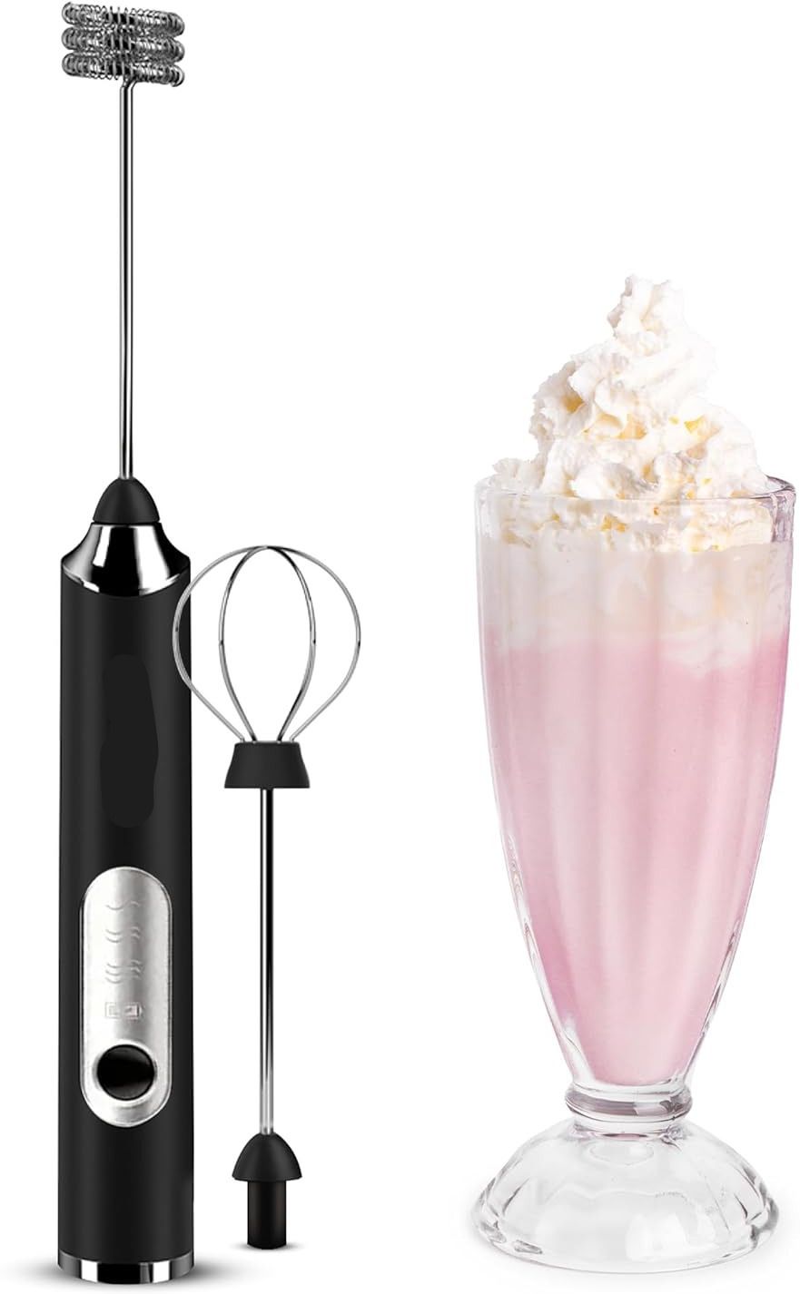 drumstone Rechargeable Handheld Milk Frother Black for Coffee, Handheld Data Collector-picture-29