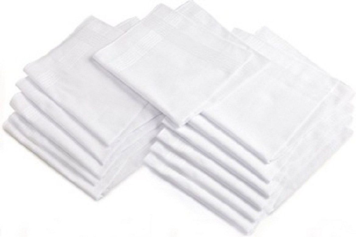 CoreSoft White with border ["White"] Handkerchief ["White"] Handkerchief-image-30