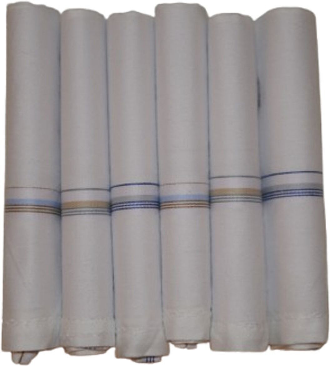 UQCKON HAKCH-Mens 6pc W/B _43 ["White"] Handkerchief-image-24