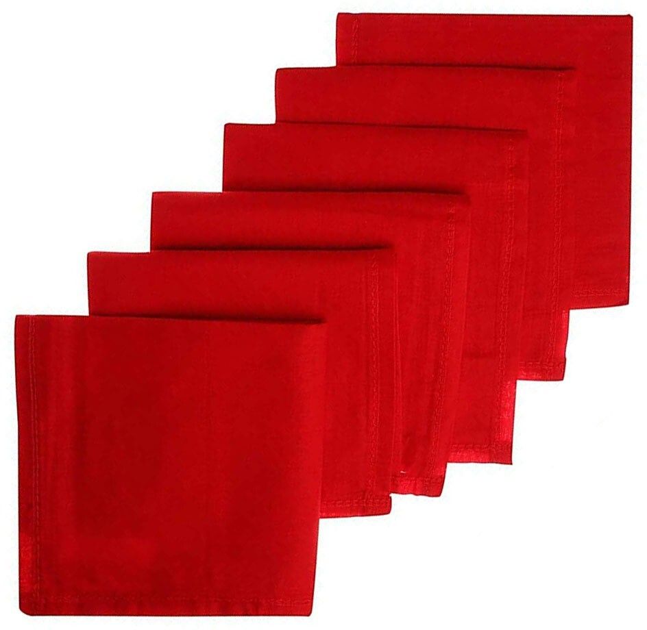 UPAREL Premium Cotton Handkerchief for Men - Red ["Red"] Handkerchief