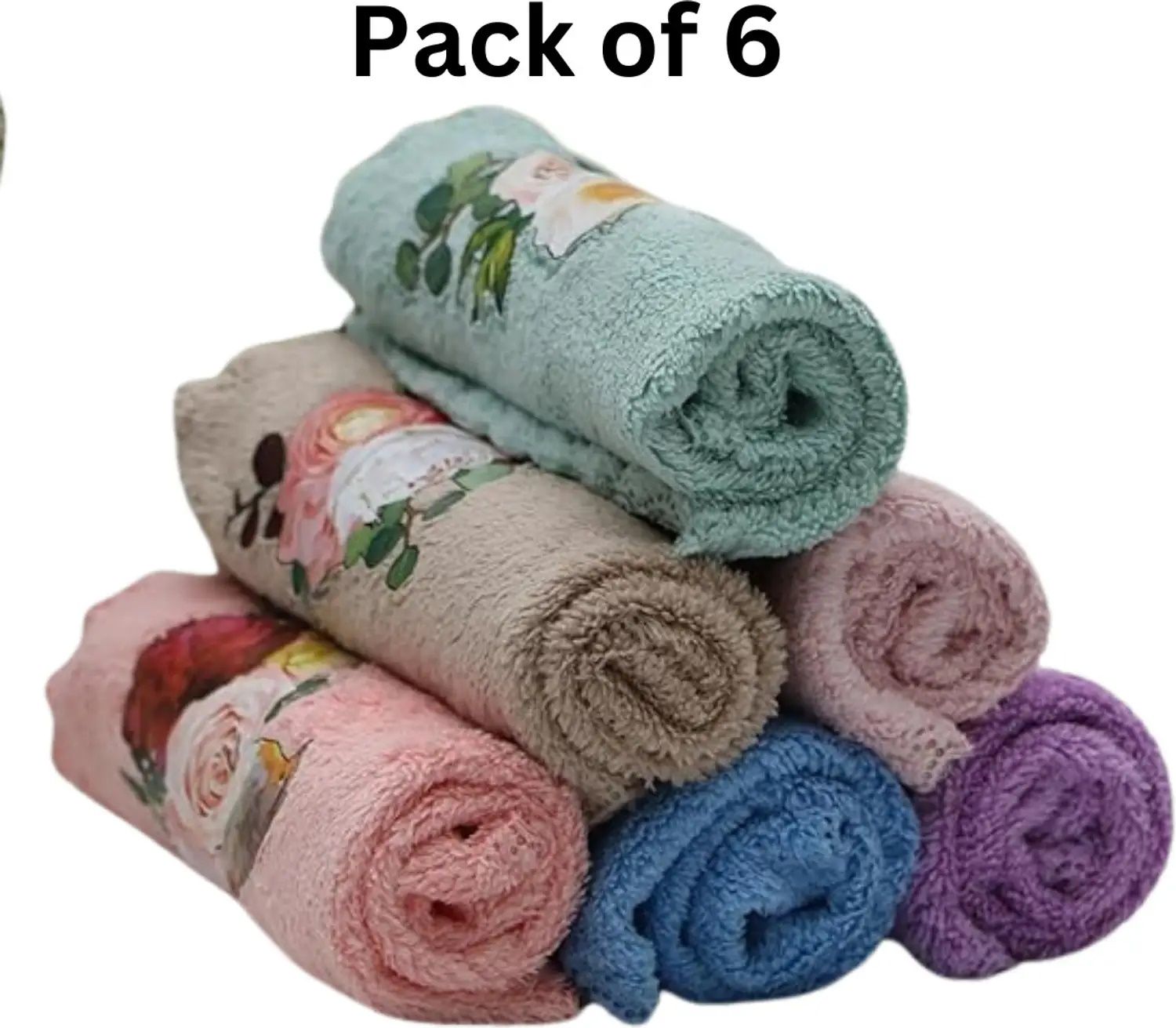 AnkitDecors Super softUltimate Comfort Microfiber Face Towel for kids, Women & Girls ["Multicolor"] Handkerchief