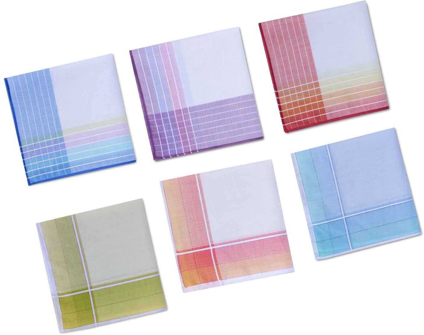 CROSSLINE 100% COMBED COTTON SOFT FEEL HANDKERCHIEF FOR HER ["Multicolor"] Handkerchief