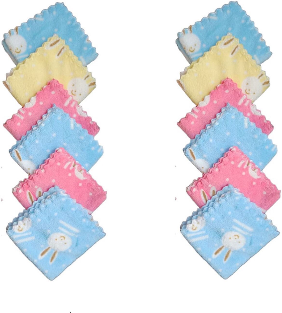 CoreSoft Cartoon Print Soft Fabric Hanky for Baby Boy, Girl Wicking Sweat from Hands,Face ["Multicolor"] Handkerchief-image-5