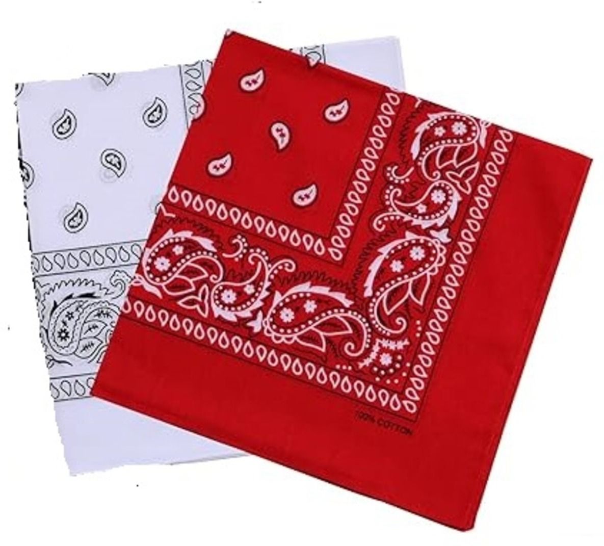 Fabreez Soft Breathable Cotton Paisley Bandana For Men & Women ["White","Red"] Handkerchief-picture-14