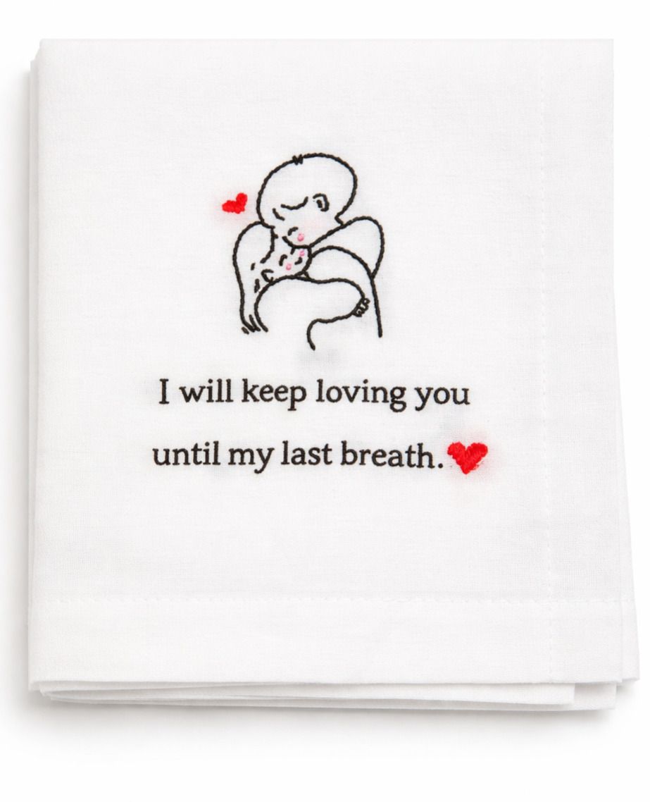 holy haven Romantic Embroidered Cotton Handkerchief for Couples For gift on any vocations ["White"] Handkerchief-image-35