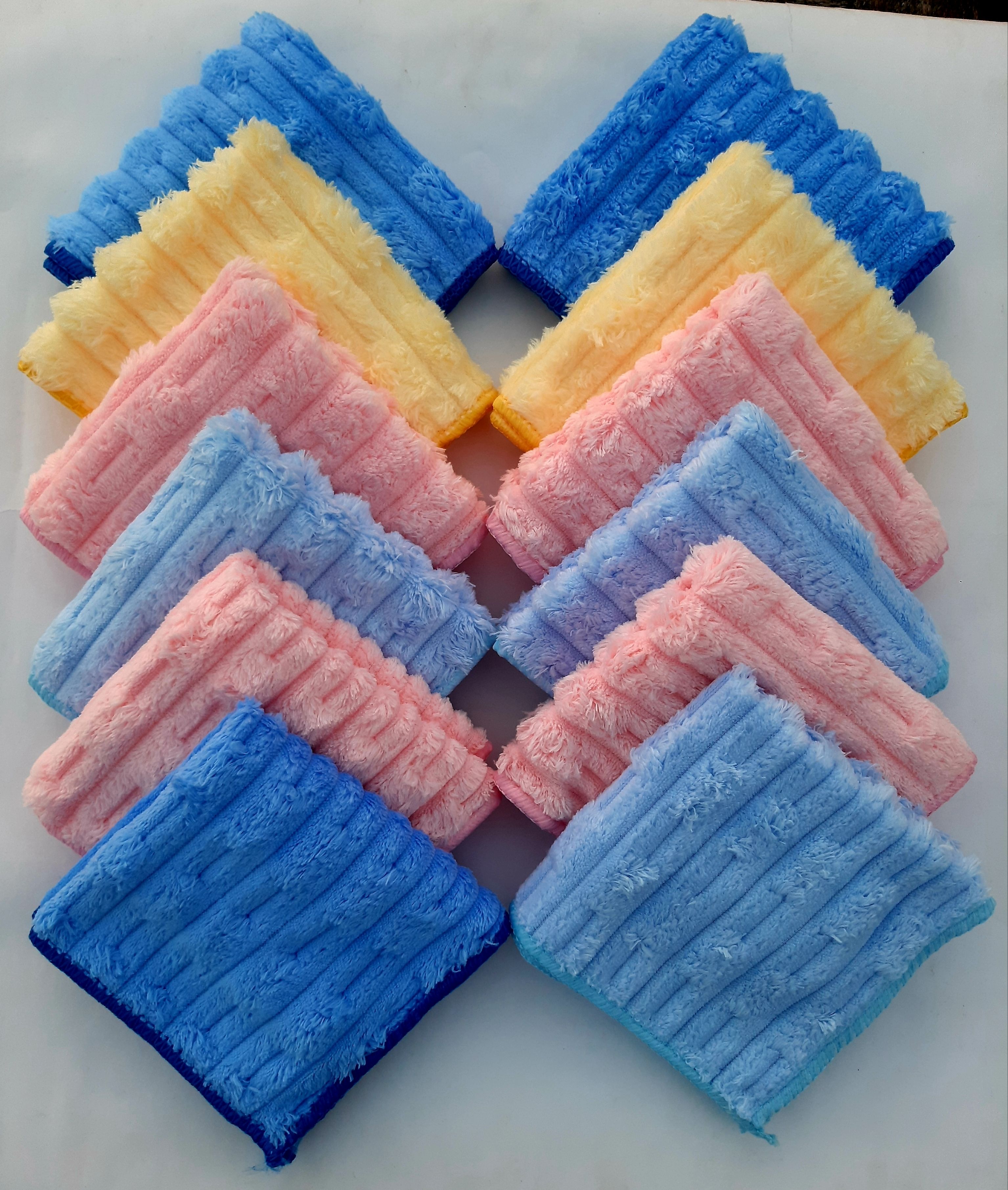 RNK 400 GSM Soft And Highly Absorbent Face Towels for Women,Infants & Kids. ["Multicolor"] Handkerchief-image-4