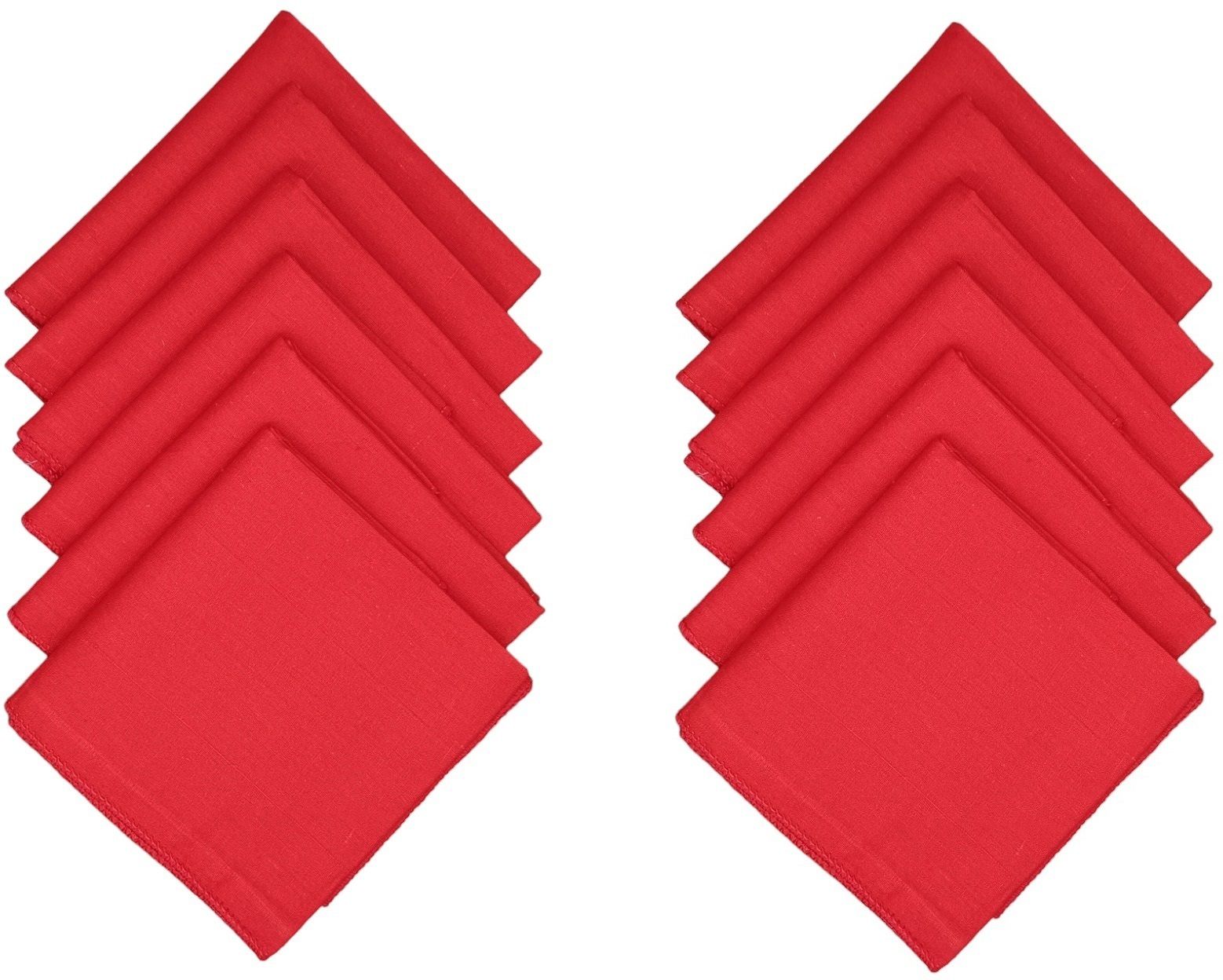 Johnnie Boy Premium Cotton Handkerchief for men and boys hanky rumal red color ["Red"] Handkerchief-image-4