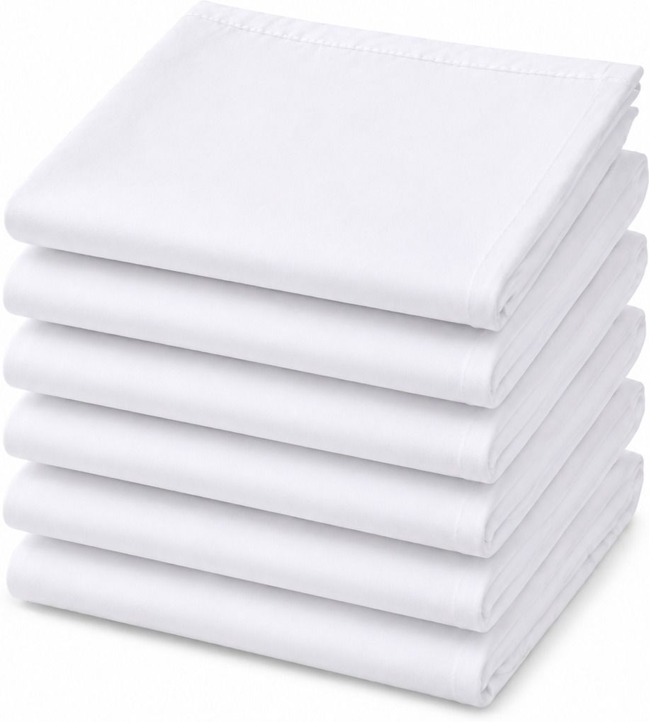 AK SHINE Cotton Handkerchief for Men Pack of 6 Plain Soft Daily Use Hanky ["White"] Handkerchief-picture-34