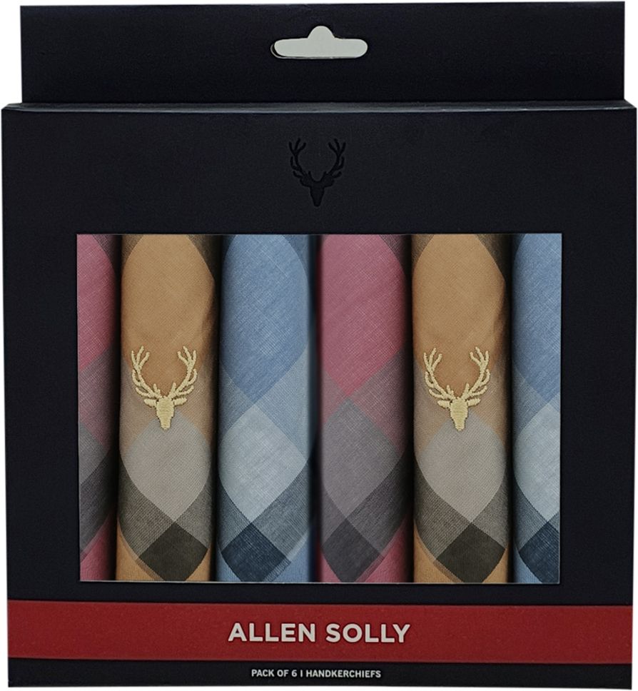 Allen Solly Men's Cotton Dark ["Blue, Maroon & Khaki"] Handkerchief-picture-11