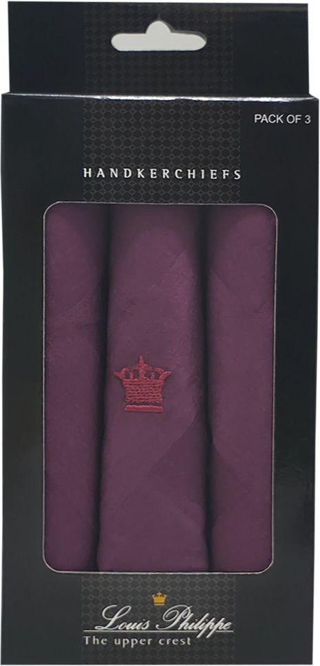 LOUIS PHILIPPE Mens Cotton ["Maroon"] Handkerchief-picture-35