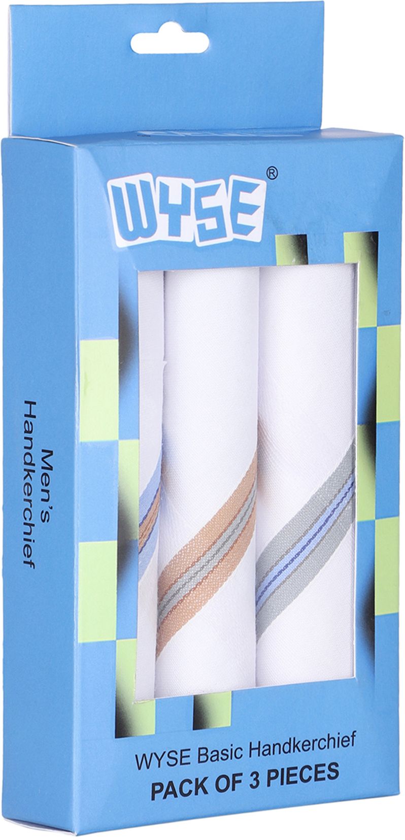 WYSE BASIC HANDKERCHIEF PACK OF 3 ["White"] Handkerchief-picture-11
