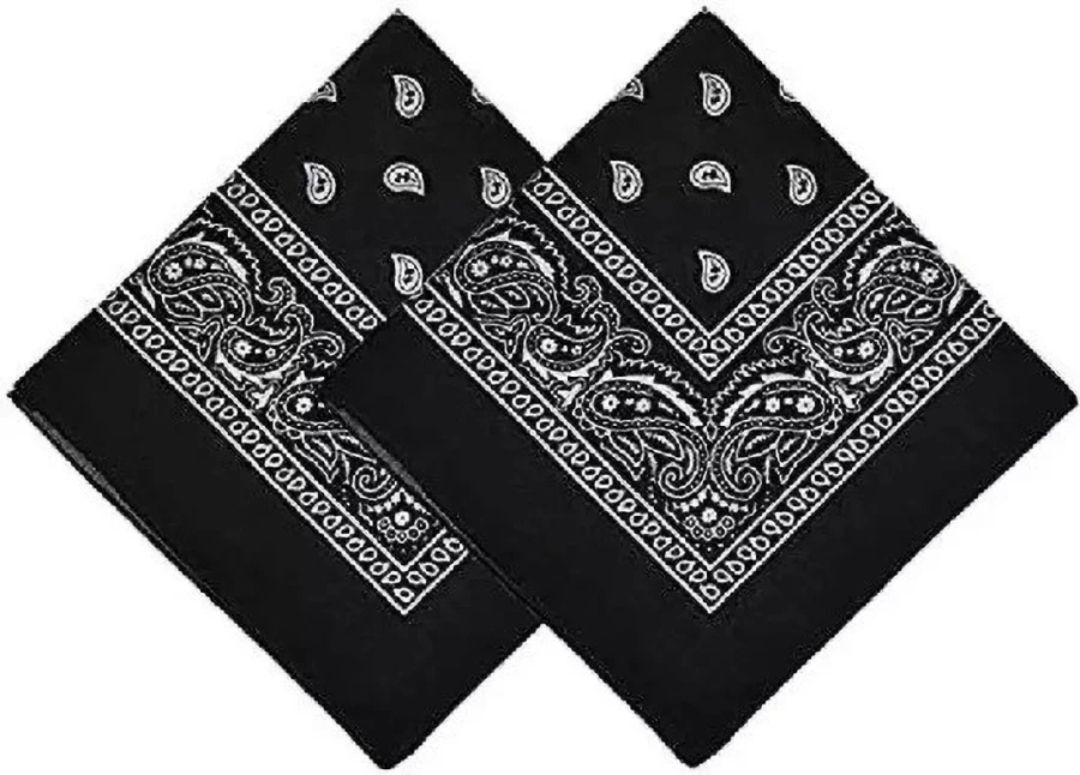 UQCKON HAKCH-BLACK- Unisex Bandana For All Ages - 20" x 20" ["BLACK"] ["Multicolor"] Handkerchief-picture-39