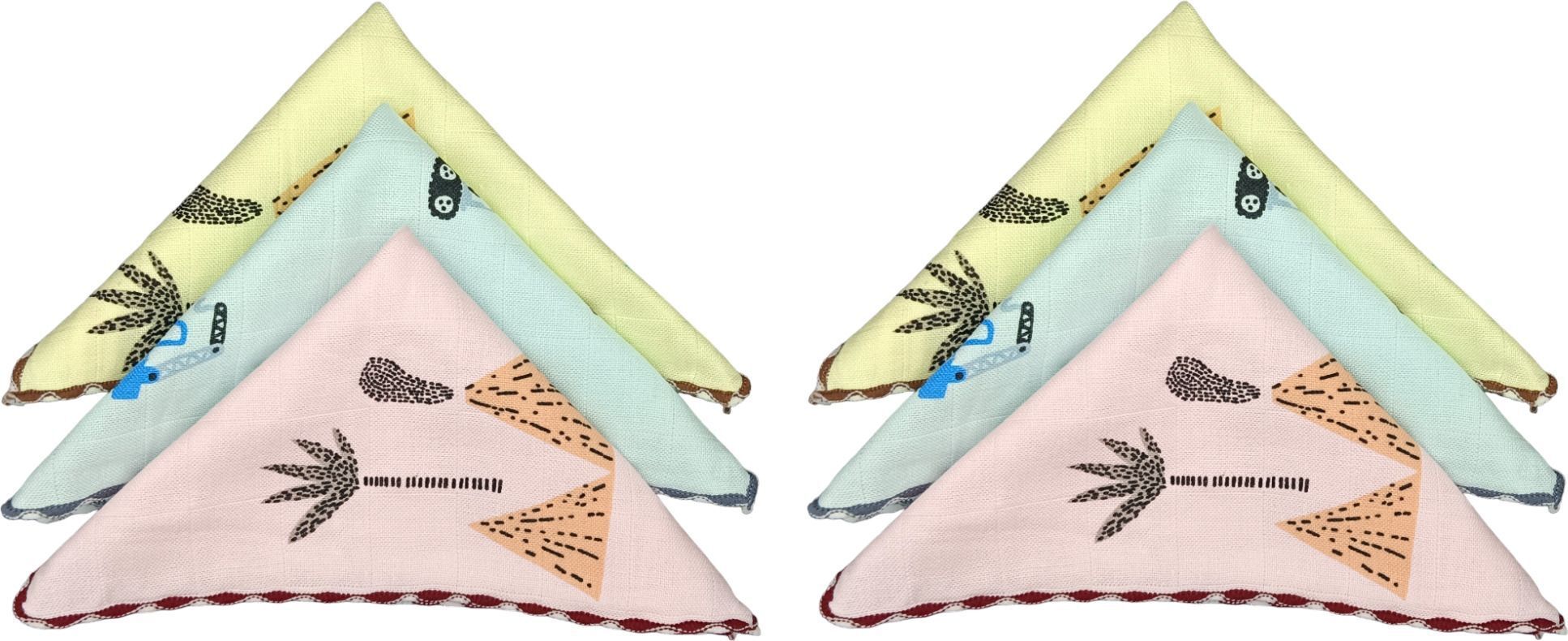 DIVYSIMAR for Women, Girls, Ladies, Kids Towel Soft cute dino jcb palm design ["Multicolor","Yellow","Blue","Pink"] Handkerchief-image-48