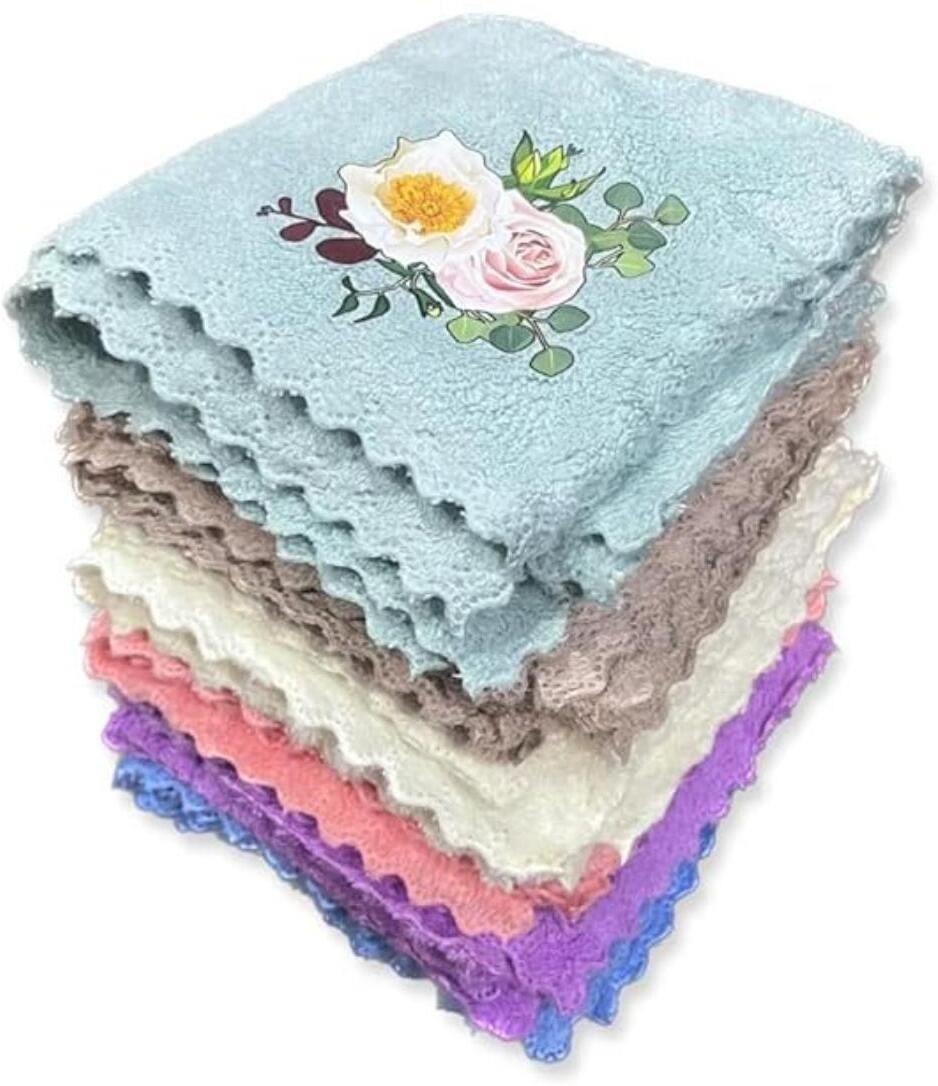 RATI HANDICRAFTS Flower Printed Microfiber Handkerchief for Women ["Multicolor"] Handkerchief-image-34