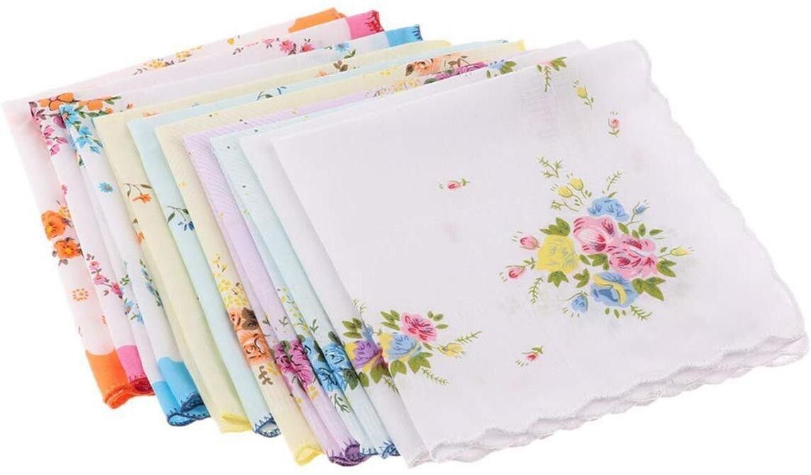 AKsells Premium Cotton,Colorful Prints,women/Girls Handkerchiefs (Pack of 12) ["Multicolor"] Handkerchief-image-39