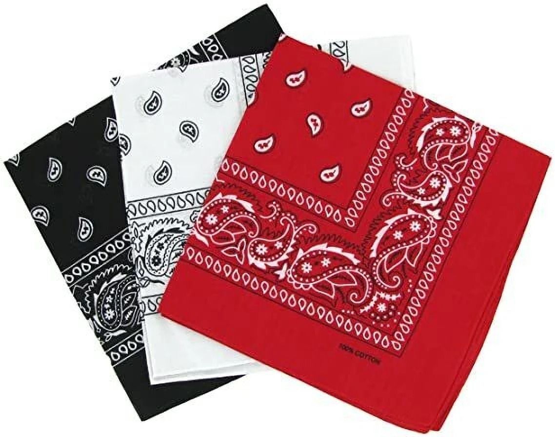 UQCKON HAKCH-Black, White and Red Cotton 20inches x 20inches multiuse Handkerchief ["Black, White and Red"] Handkerchief-picture-11