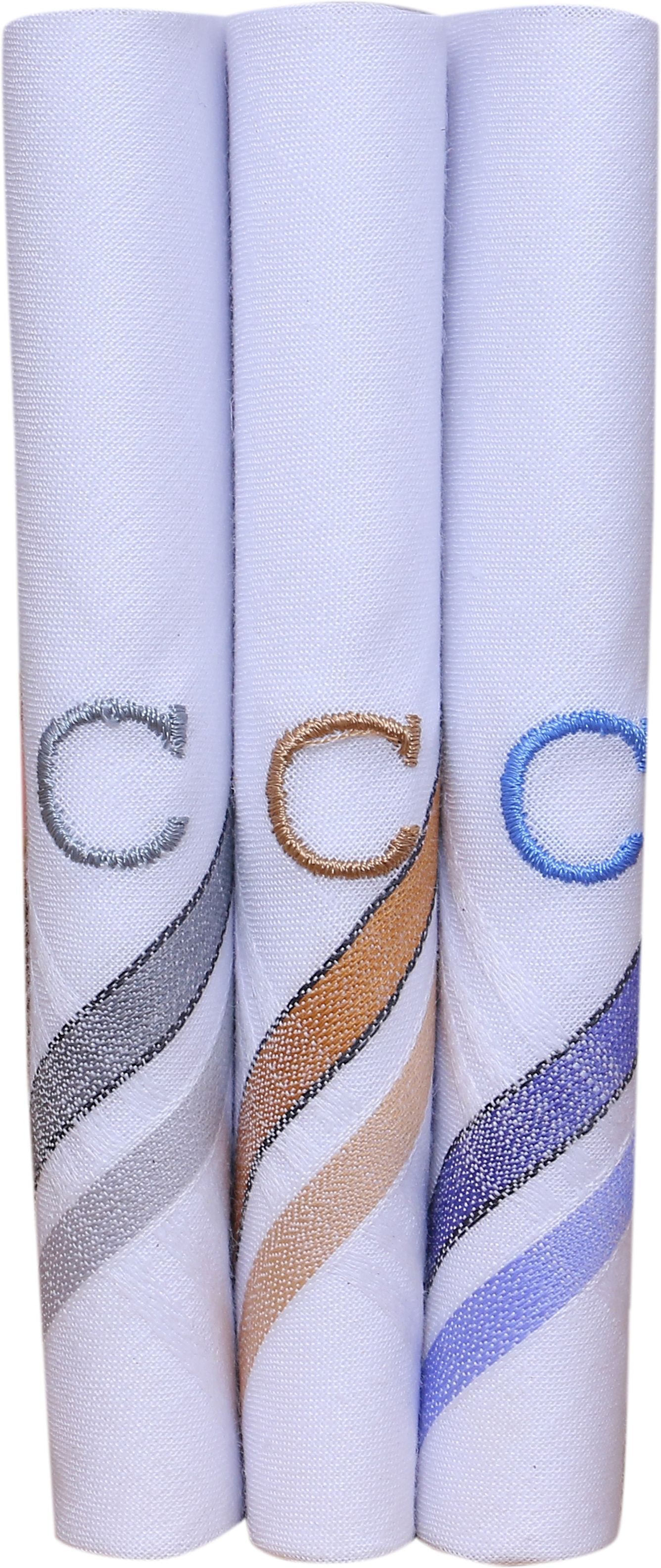 DIVYSIMAR DIVYSIMARhandkerchief for men boys with monogram C pack of 3 ["White","Multicolor"] Handkerchief-picture-34