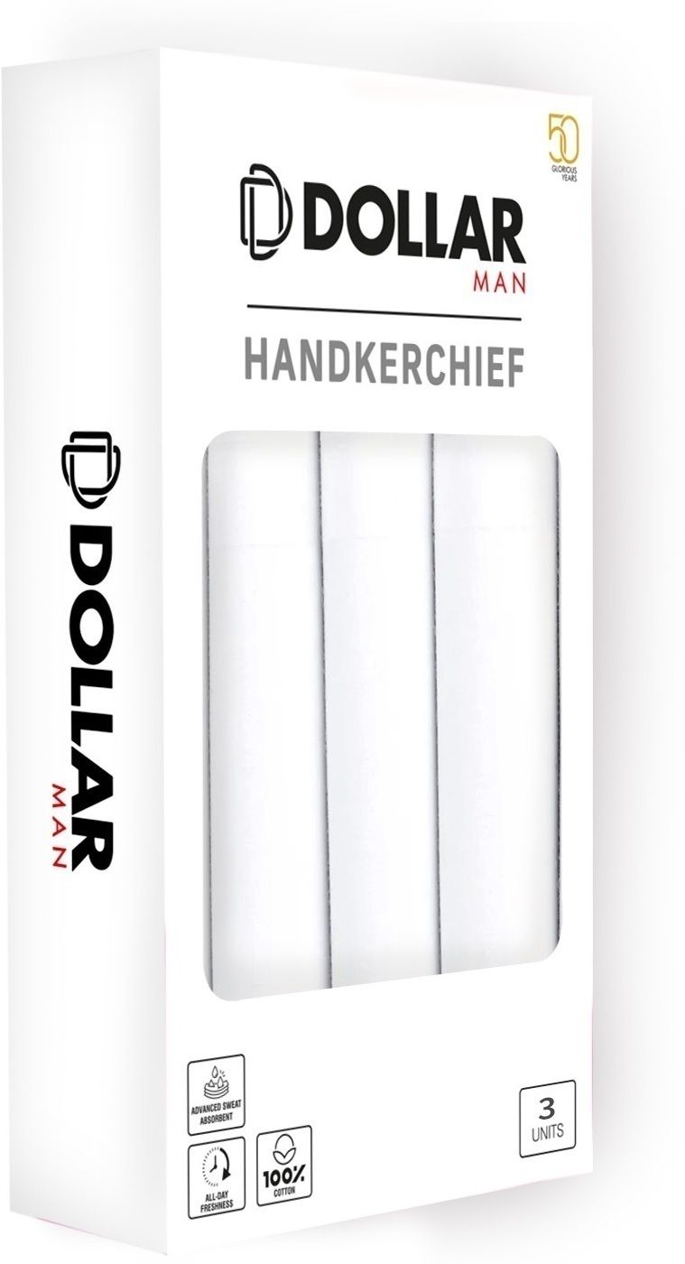 Dollar Cotton Handkerchiefs Hanky for Men ["White"] Handkerchief-image-3