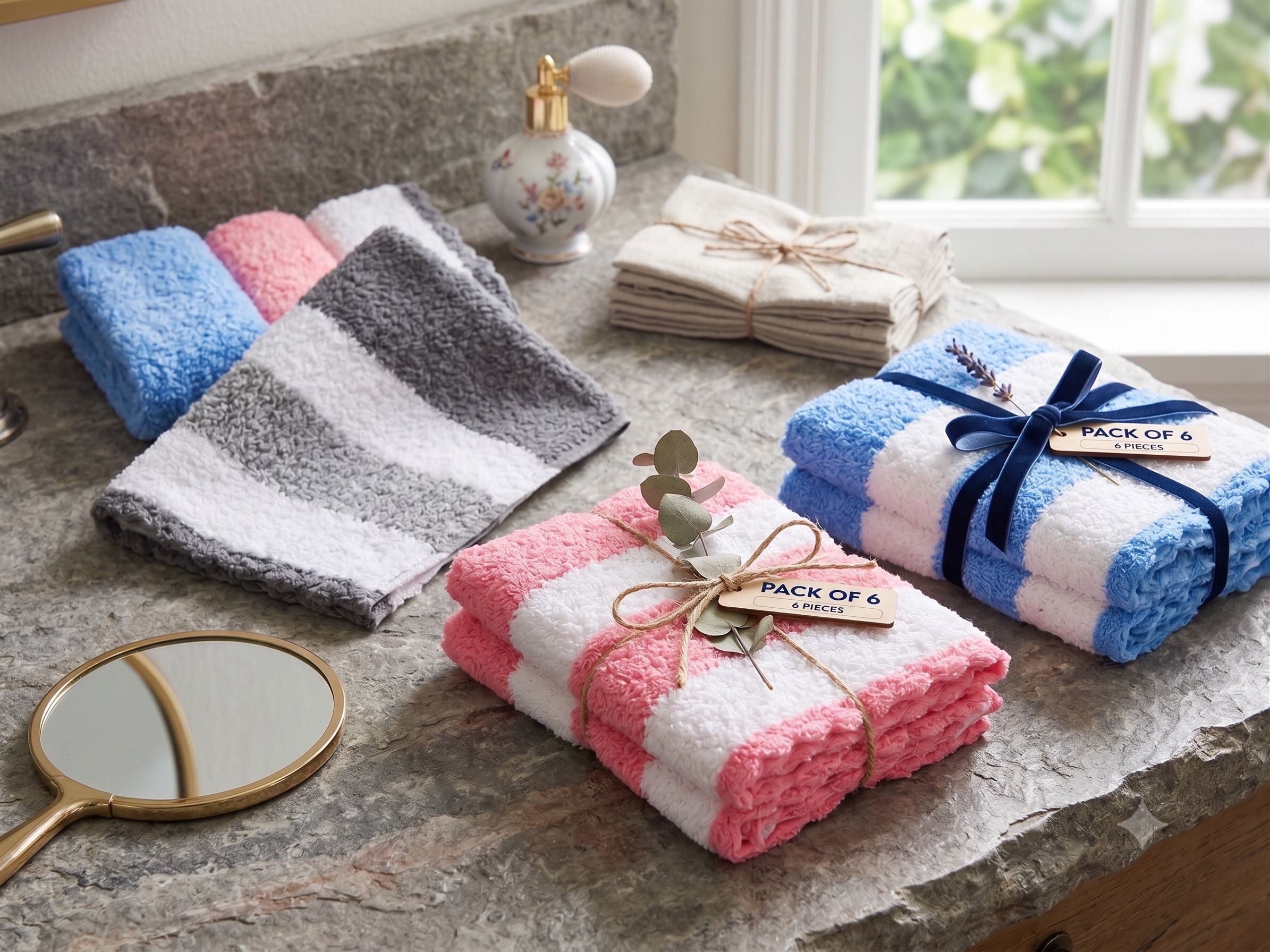 DRAZO Hanky for Female's, Soft & Skin Friendly, Lightweight & Highly Absorbent ["Multicolor"] Handkerchief-image-1