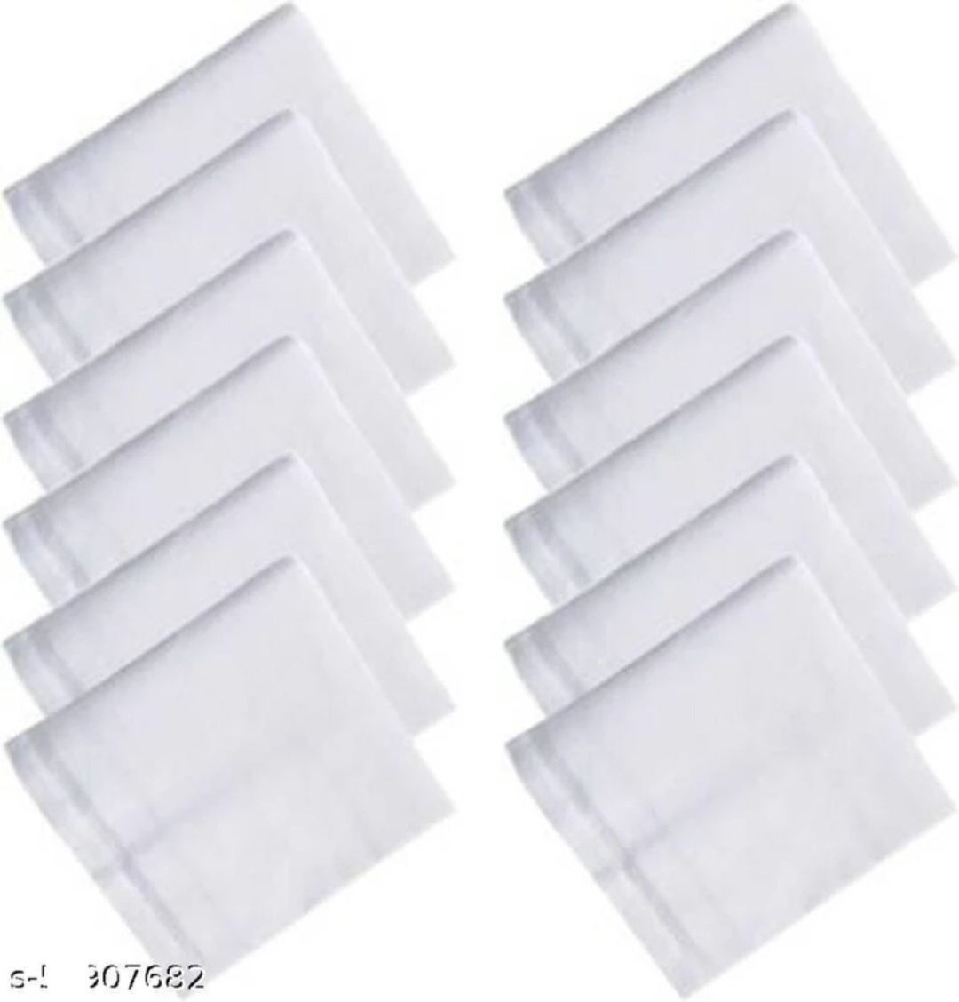 CoreSoft Milky white Gifts Purpose white labelled Hankerchief ["White"] Handkerchief-picture-34