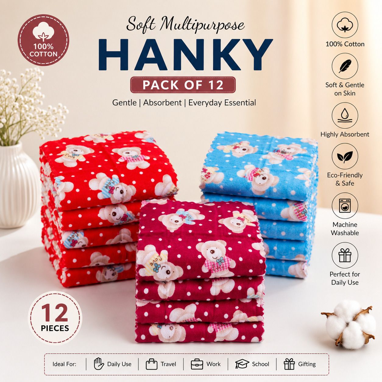 haniya fashion Hanky 005 ["Multicolor"] Handkerchief-picture-17
