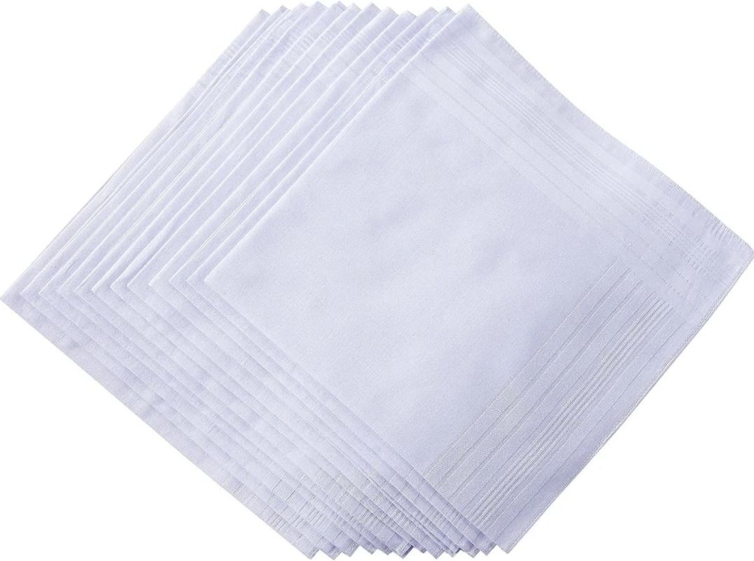 CoreSoft MAN'S & WOMEN'S HANDKERCHIEFS WITH PURE COTTON ["White"] Handkerchief-picture-13