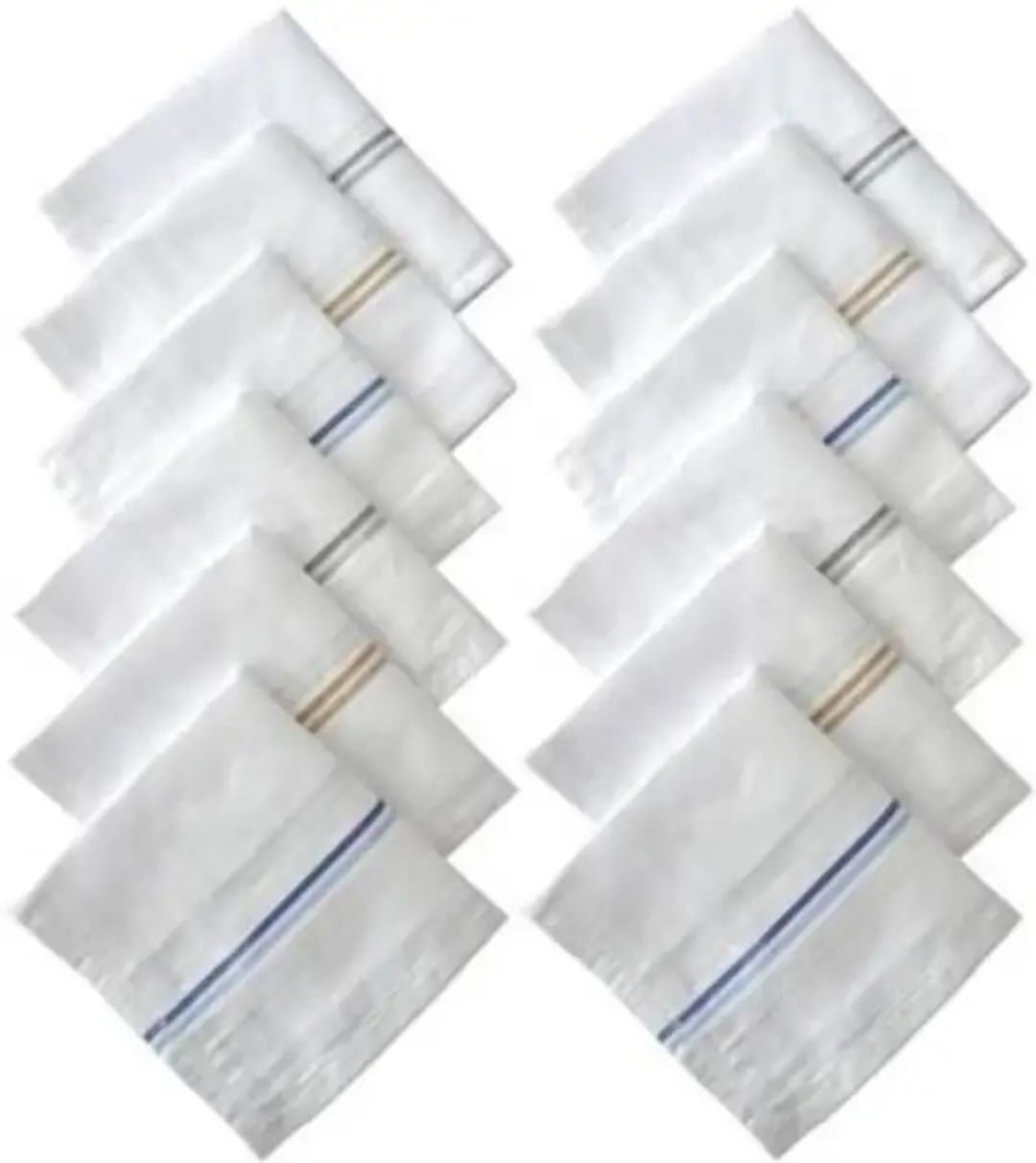 CoreSoft Cotton Premium Collection Handkerchiefs For Men ["White"] Handkerchief-picture-46