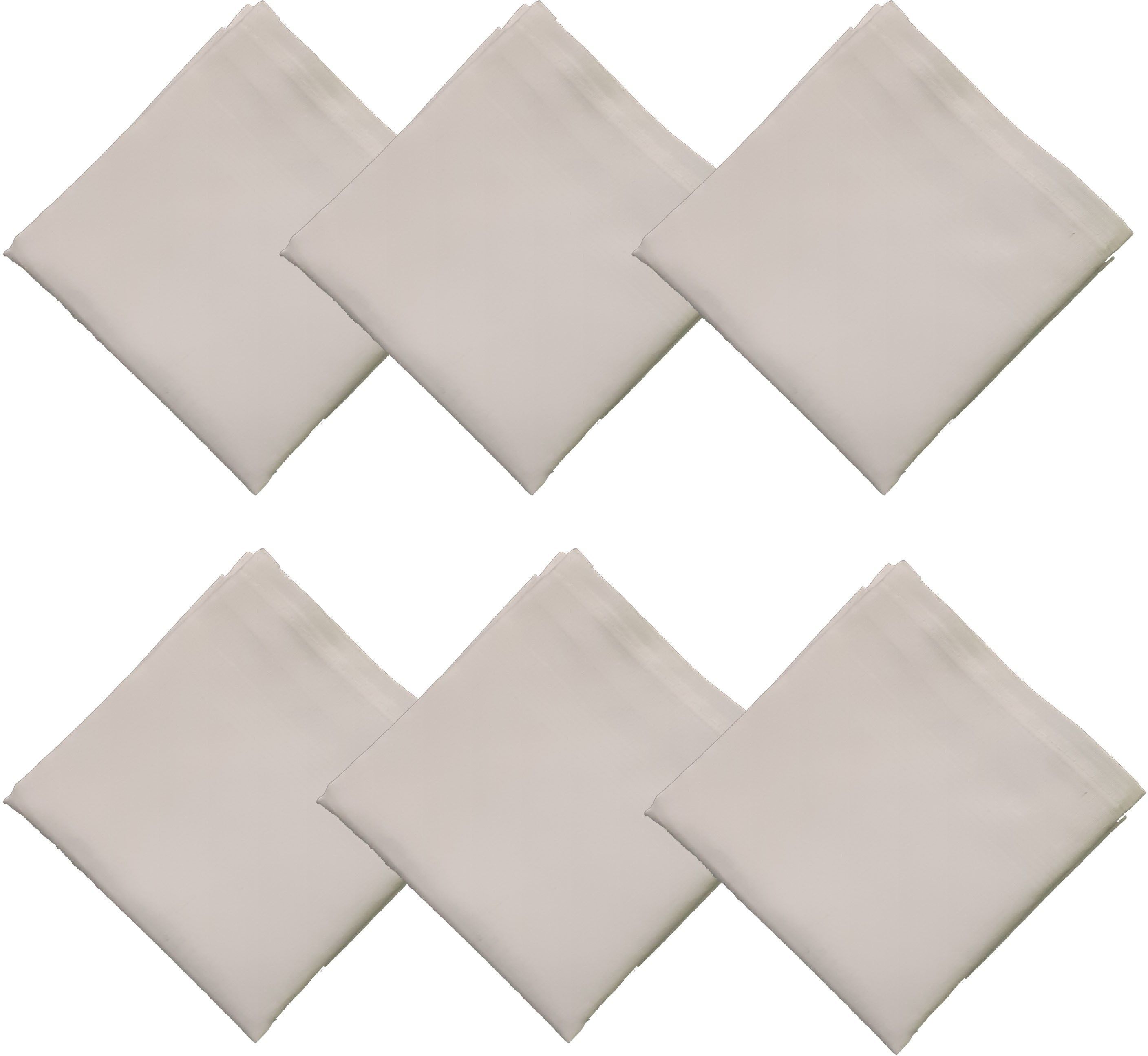 UQCKON HAKCH-Plain Cotton Hand Kerchief Pack of 6 ["White"] Handkerchief-image-20