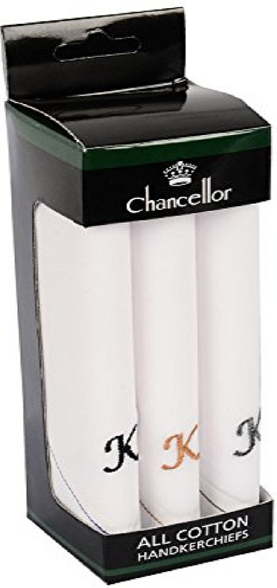 CHANCELLOR INITIAL-K ["White"] Handkerchief-picture-26