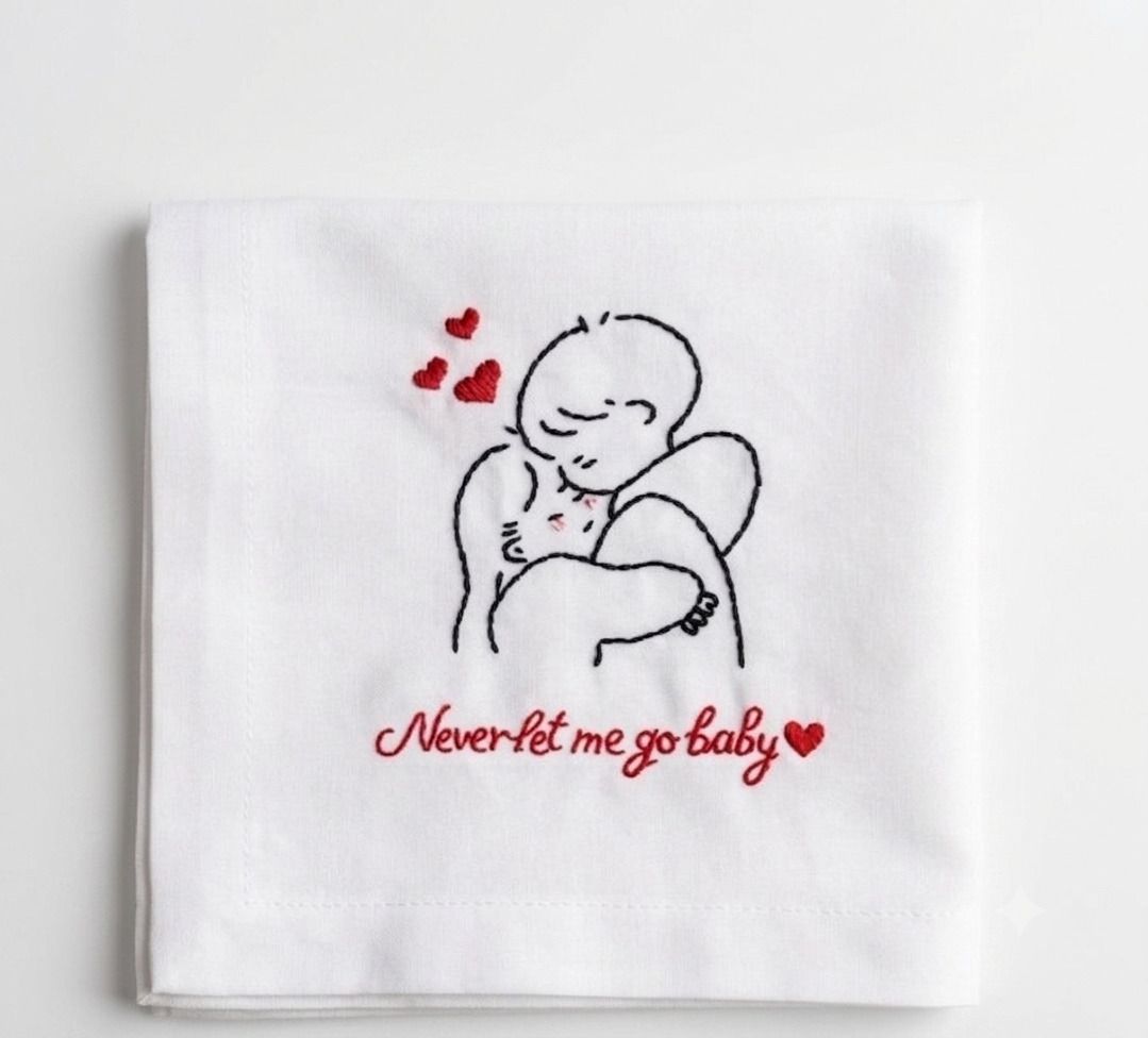 holy haven Cute Couple Personalized Embroidered Handkerchief for gift ["White"] Handkerchief-picture-26