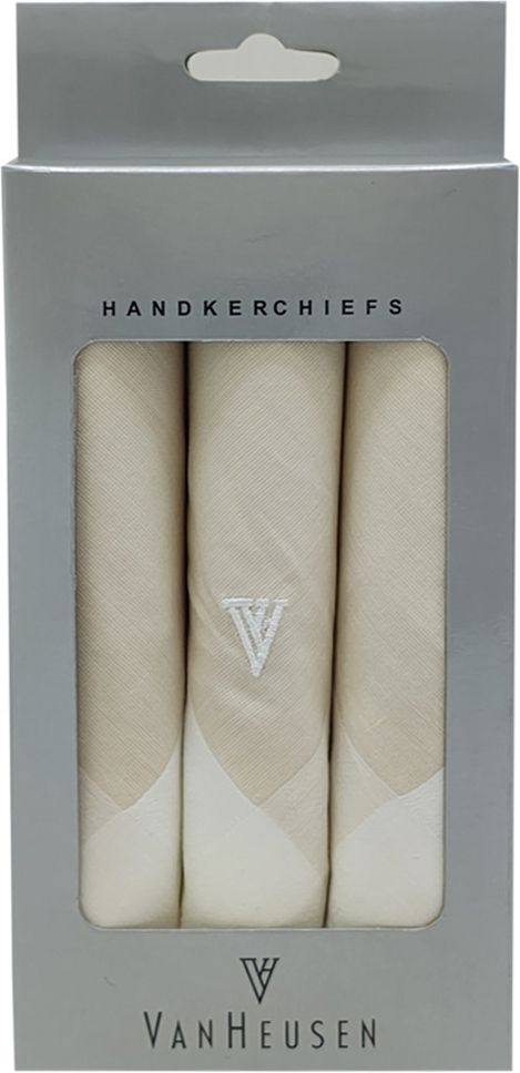 VAN HEUSEN Mens Cotton Color Border ["Beige"] Handkerchief-picture-17