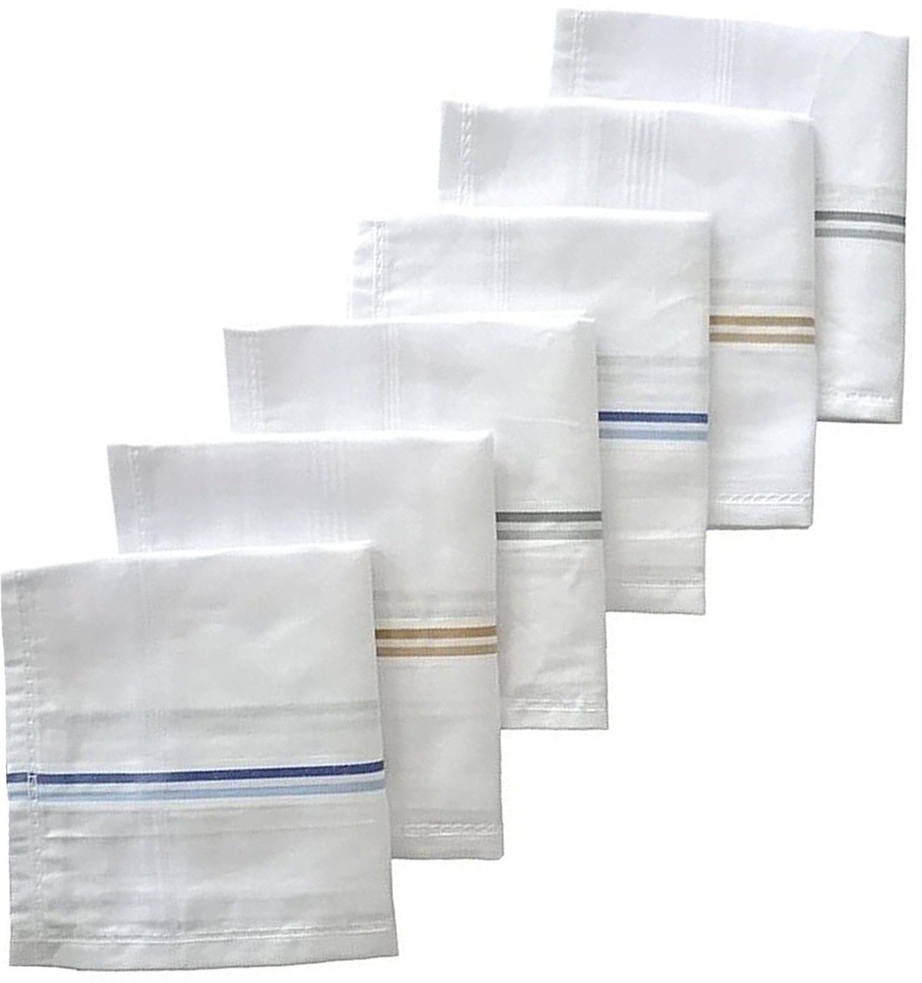UQCKON HAKCH-Premium Cotton Handkerchiefs/Hanky/Napkin for men Pack of 6 ["White"] Handkerchief-image-21