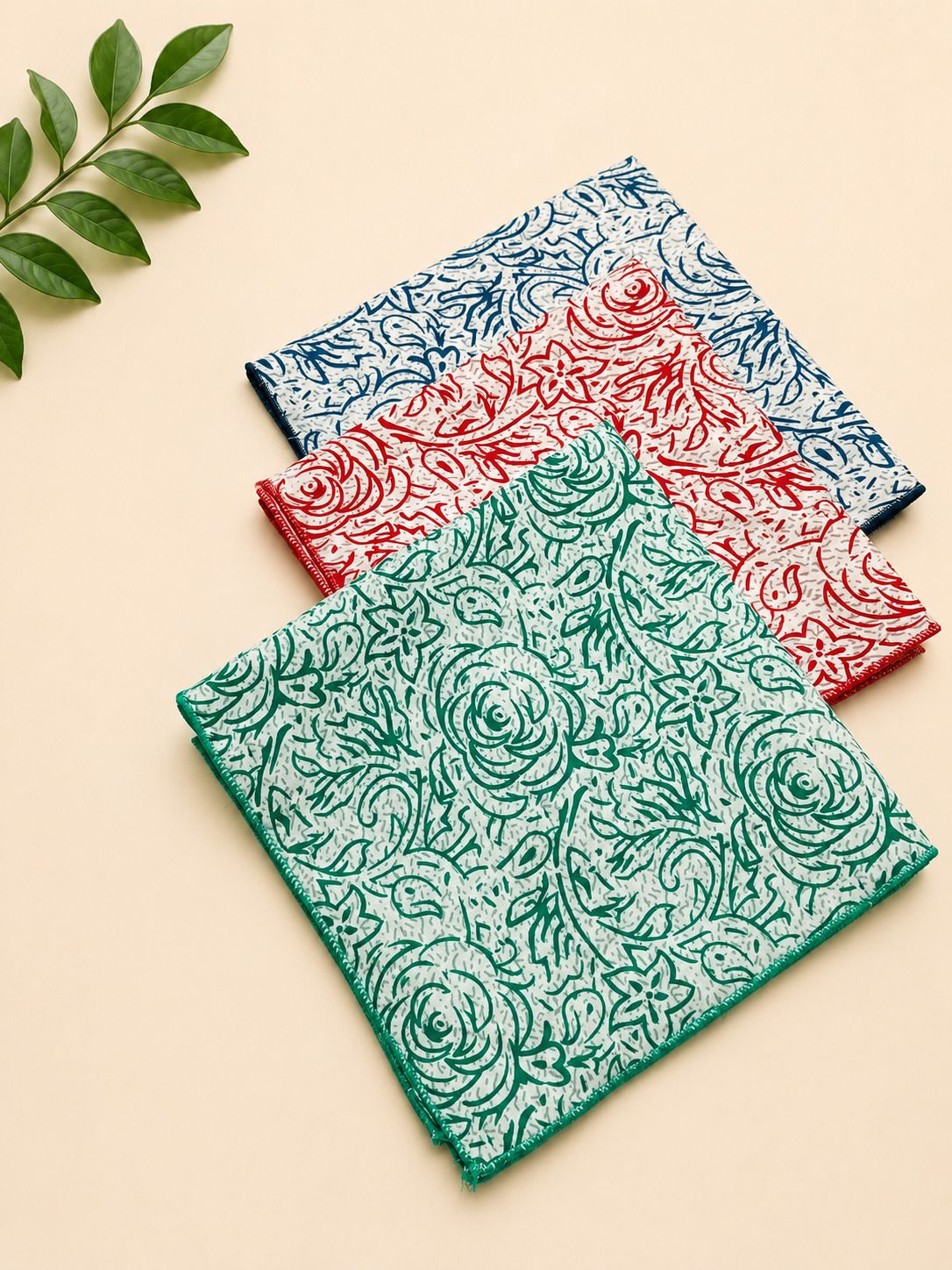 Priyankagarment rose hankey 3pis ["Multicolor"] Handkerchief-image-36