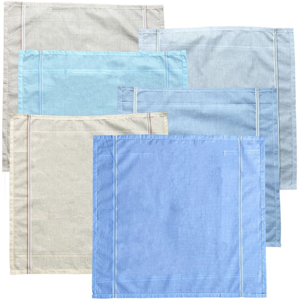 Dallor Premium Men's Striped Handkerchiefs | Gold Quality Cotton | Large 45x45cm ["Multicolor"] Handkerchief-image-2