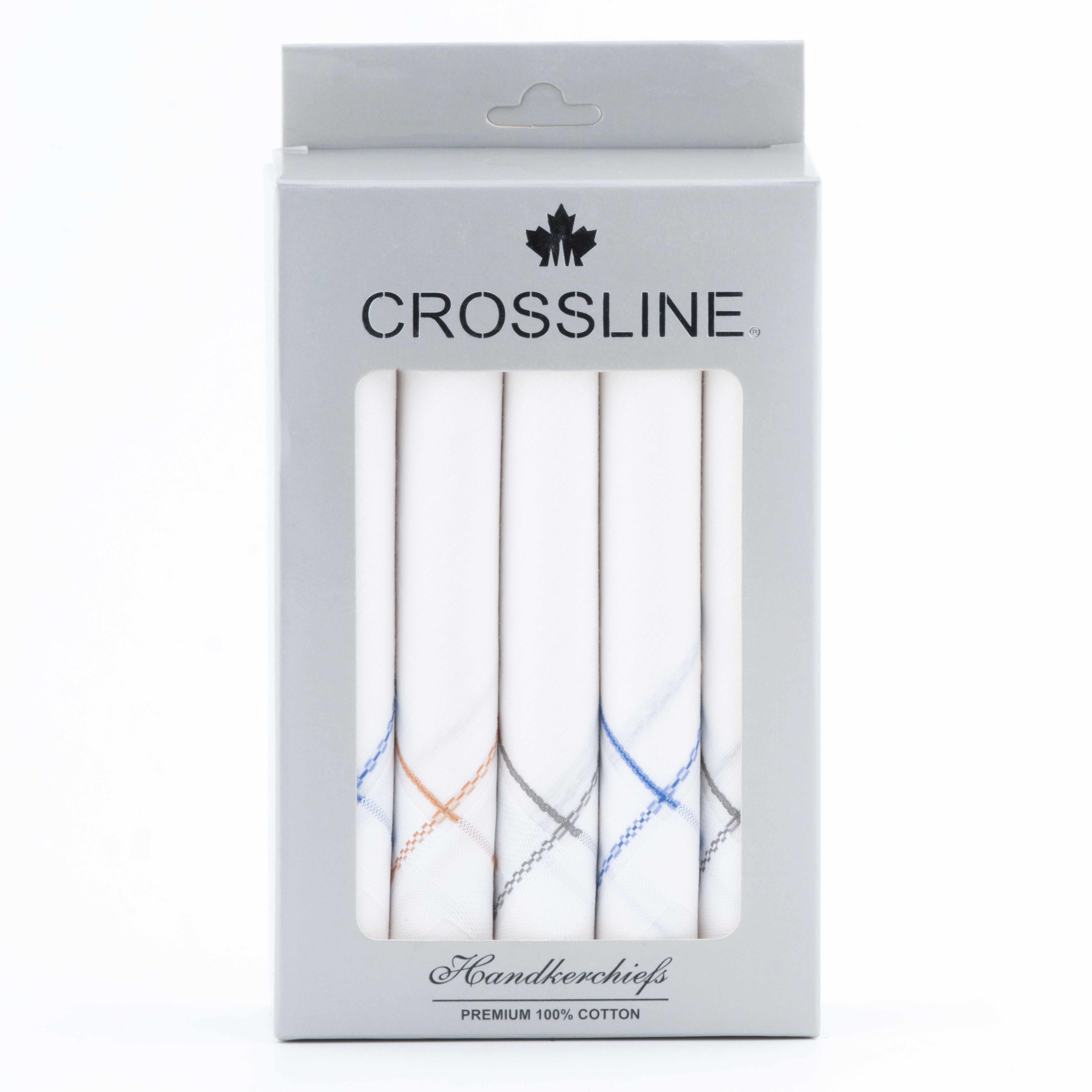 CROSSLINE 100% COMBED COTTON HANDKERCHIEF ["White"] Handkerchief-picture-14
