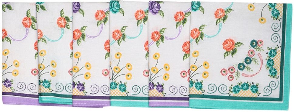 WYSE Handkerchief for women | Printed Cotton Handkerchief | 30cm X 30cm ["Multicolor"] Handkerchief-image-41
